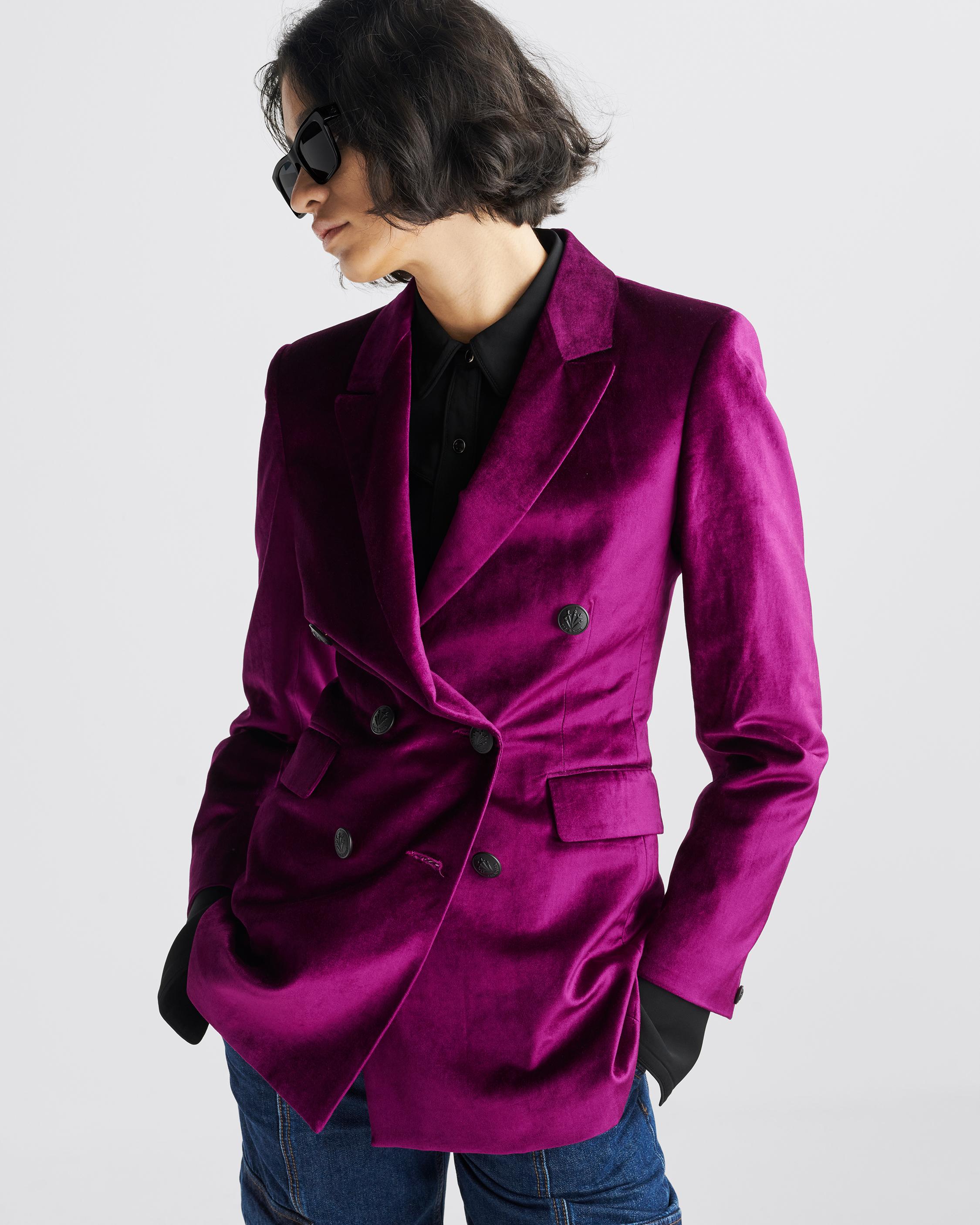 Opal & Velvet bone rag - | Purple Blazer