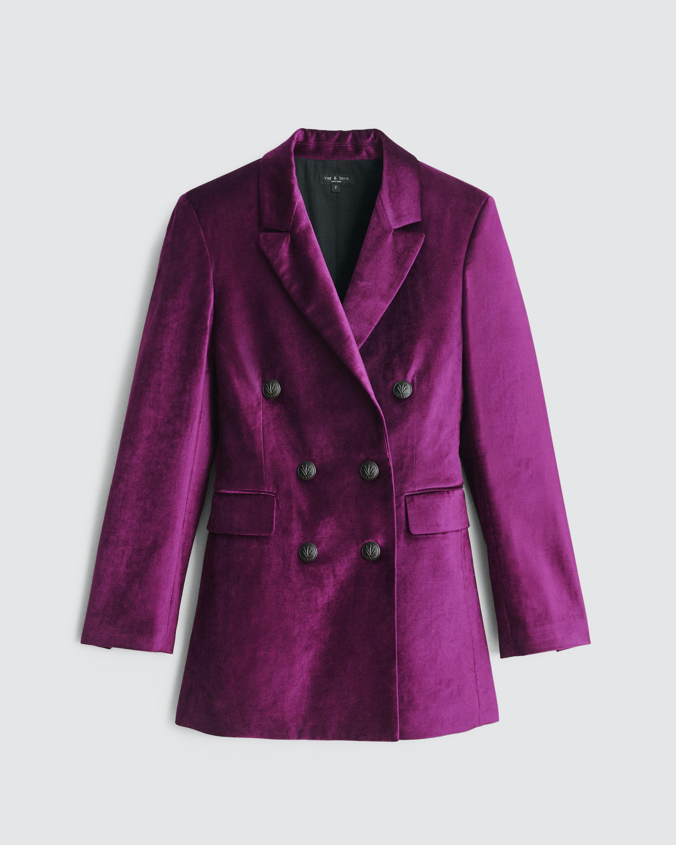 Blazer in Plum Velvet – Draper James