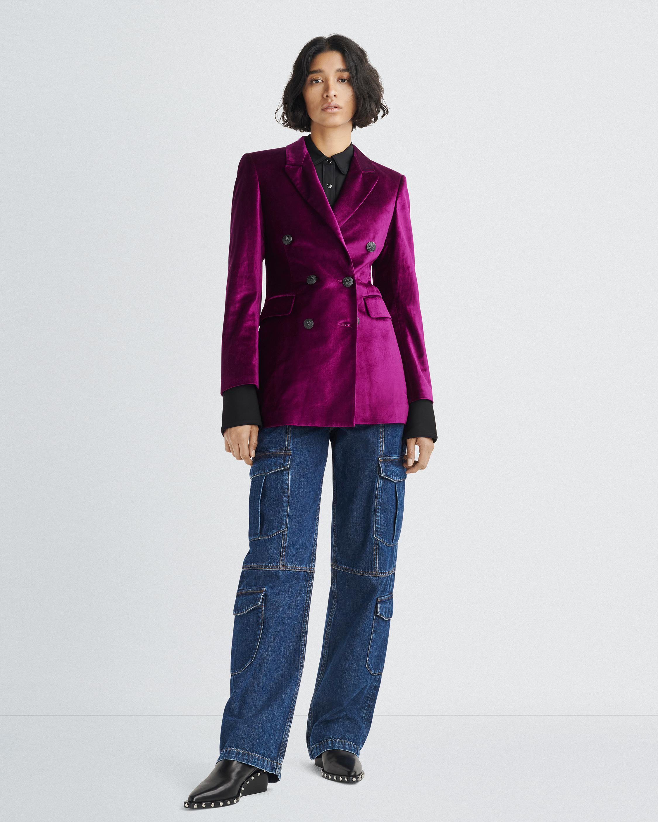 bone | Opal Velvet - rag Blazer Purple &