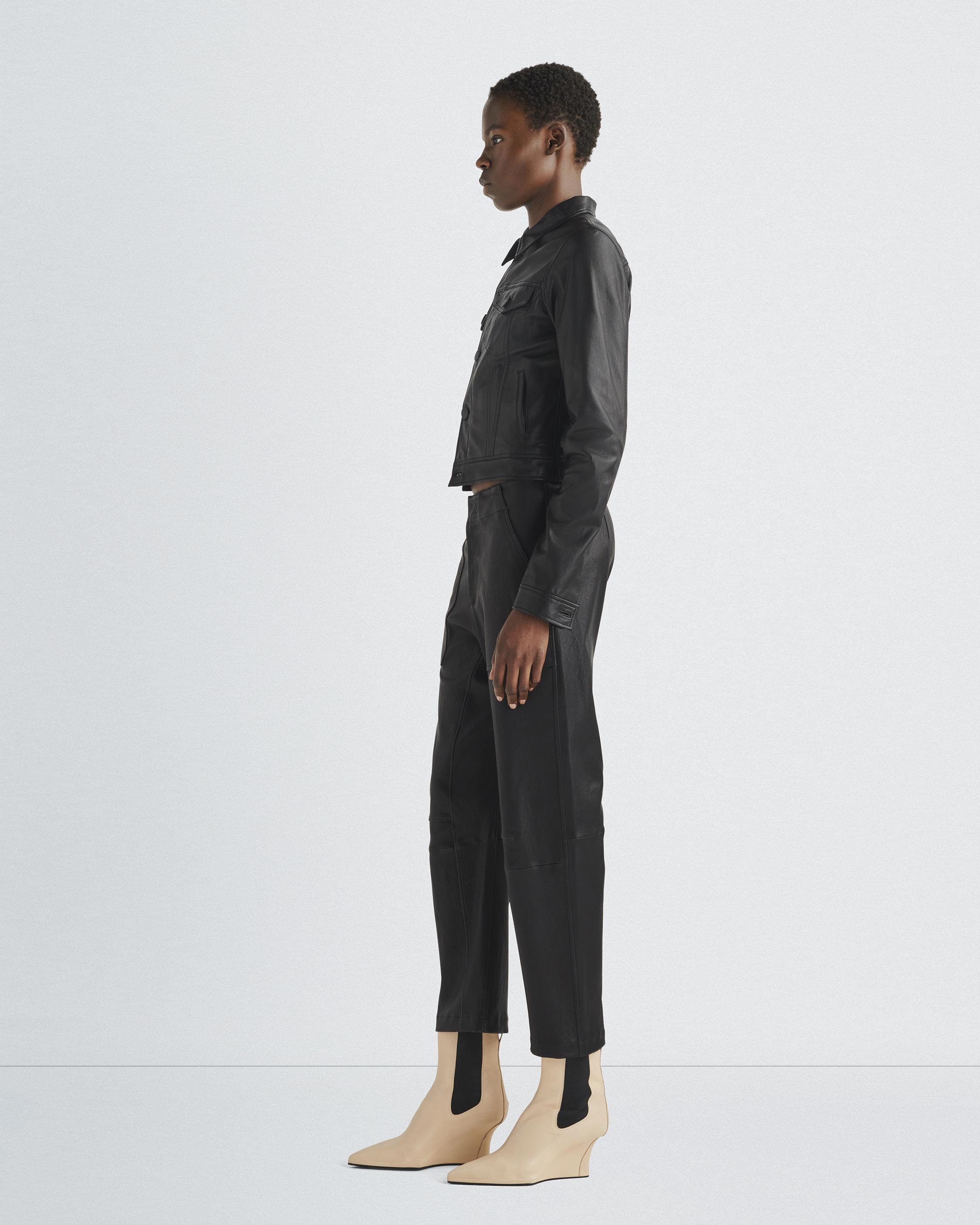 Leyton Workwear Leather Pant - Black | rag & bone