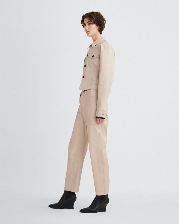 Leyton Workwear Leather Pant - Stone | rag & bone Leyton Workwear Leather Pant - Stone | rag & bone