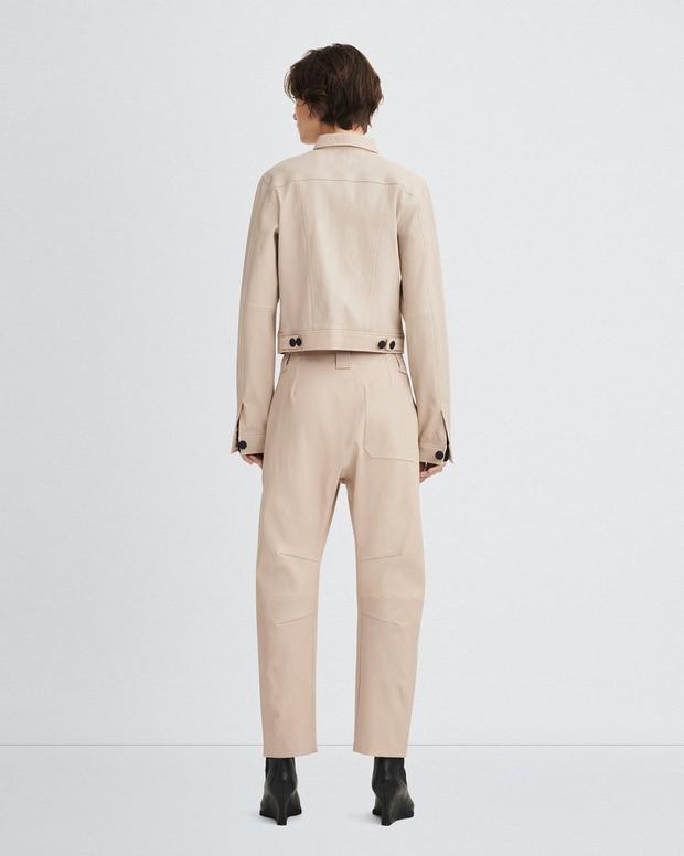 Leyton Workwear Leather Pant - Stone | rag & bone Leyton Workwear Leather Pant - Stone | rag & bone
