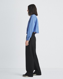 Maxine Cropped Cotton Poplin Shirt image number 4