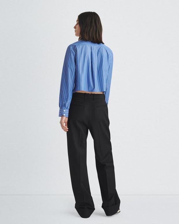 Maxine Cropped Cotton Poplin Shirt image number 5