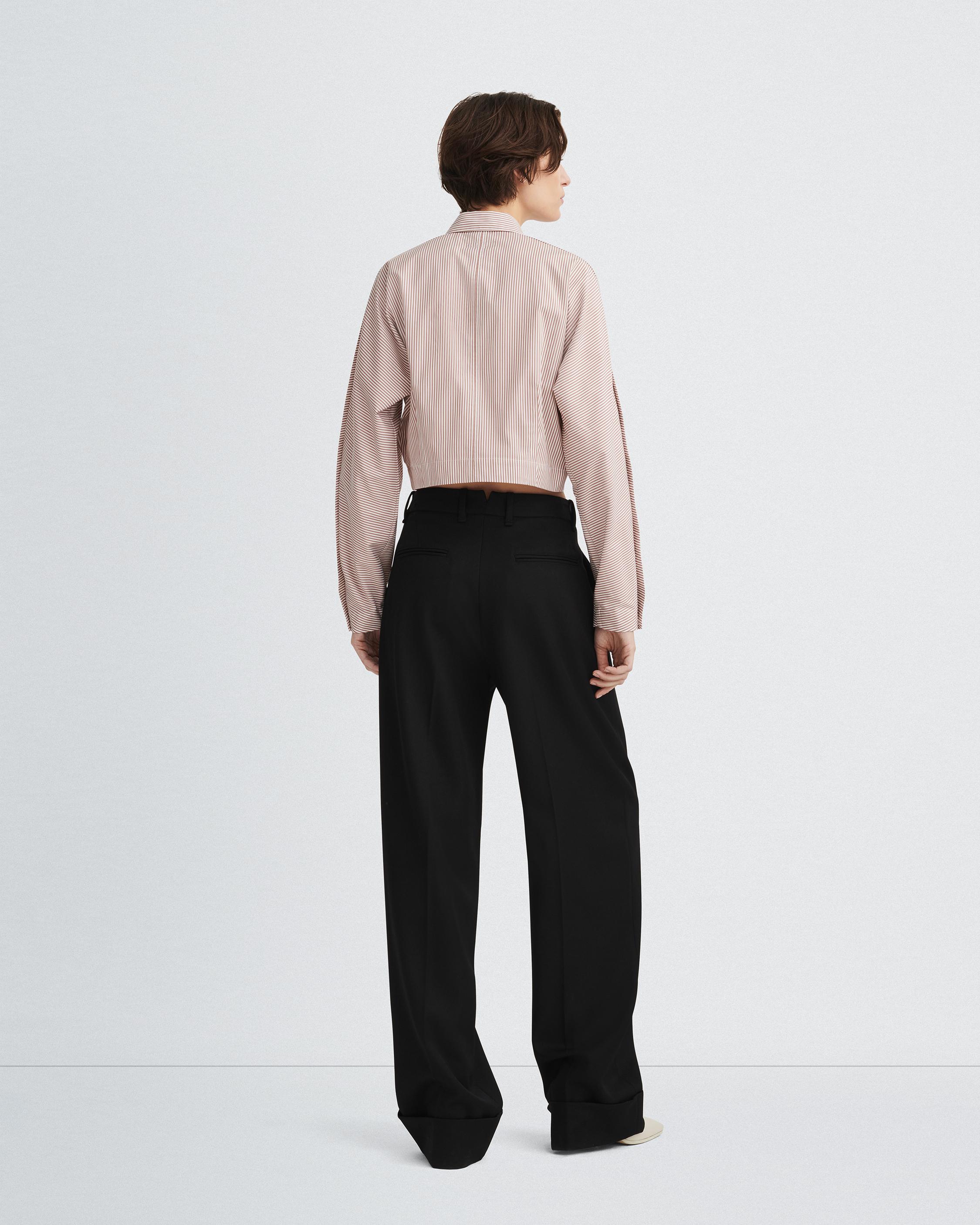 Morgan Cropped Cotton Poplin Shirt image number 5