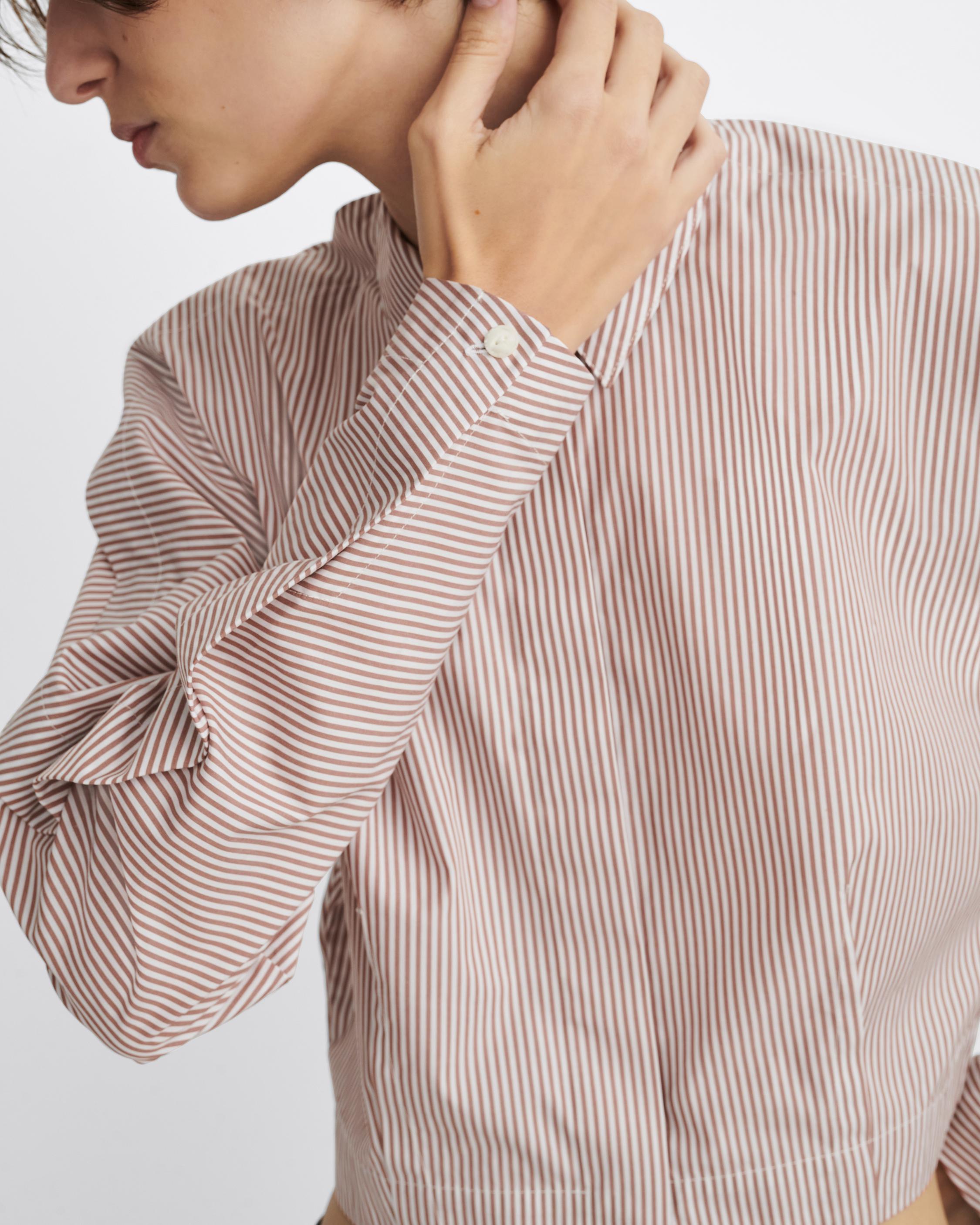 Morgan Cropped Cotton Poplin Shirt image number 6