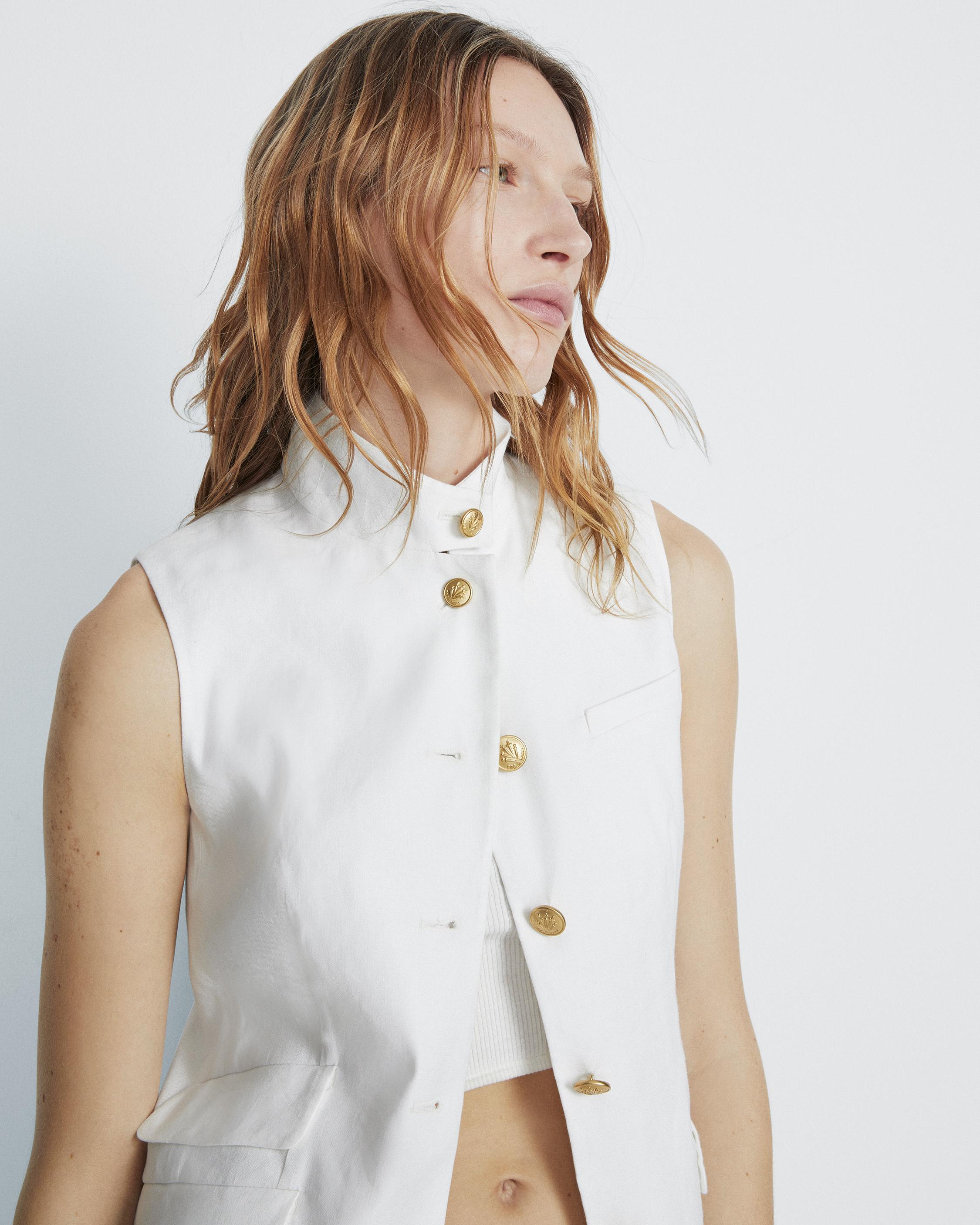 Buy the Slade Linen Vest | rag & bone