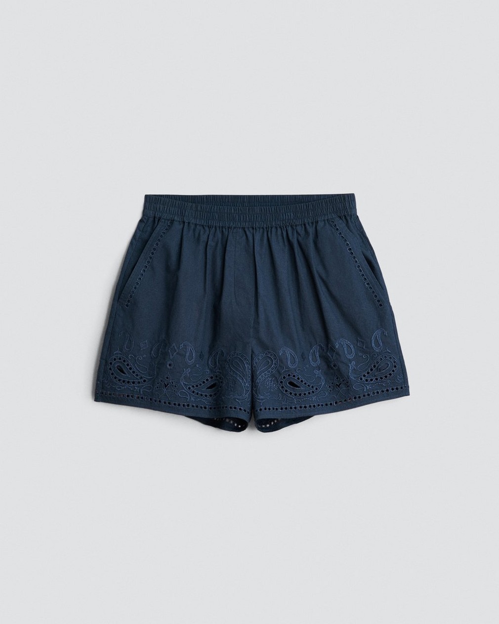 Maye Embroidered Cotton 3' Short