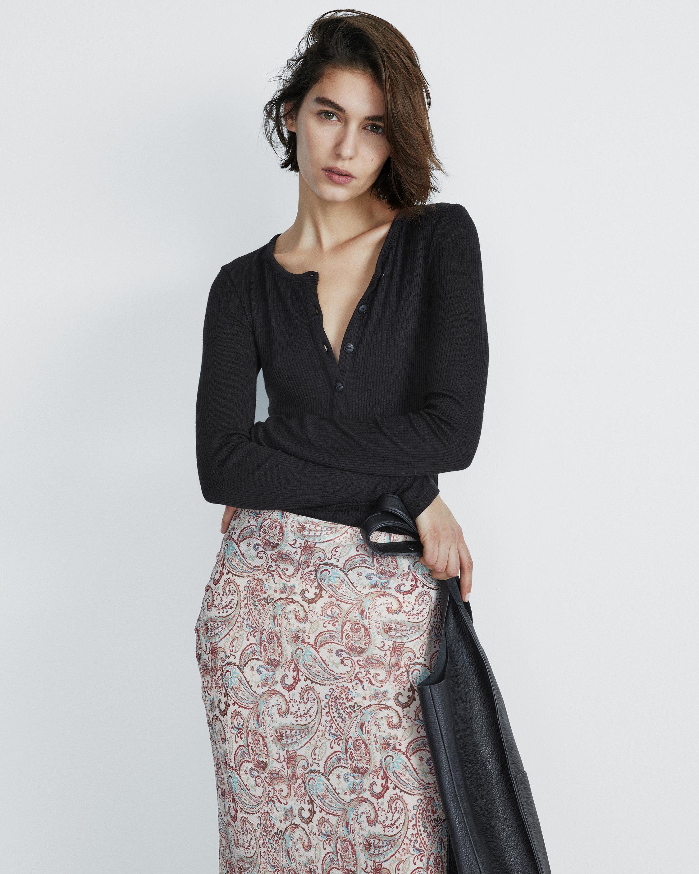 Wren Paisley Silk Skirt image number 1