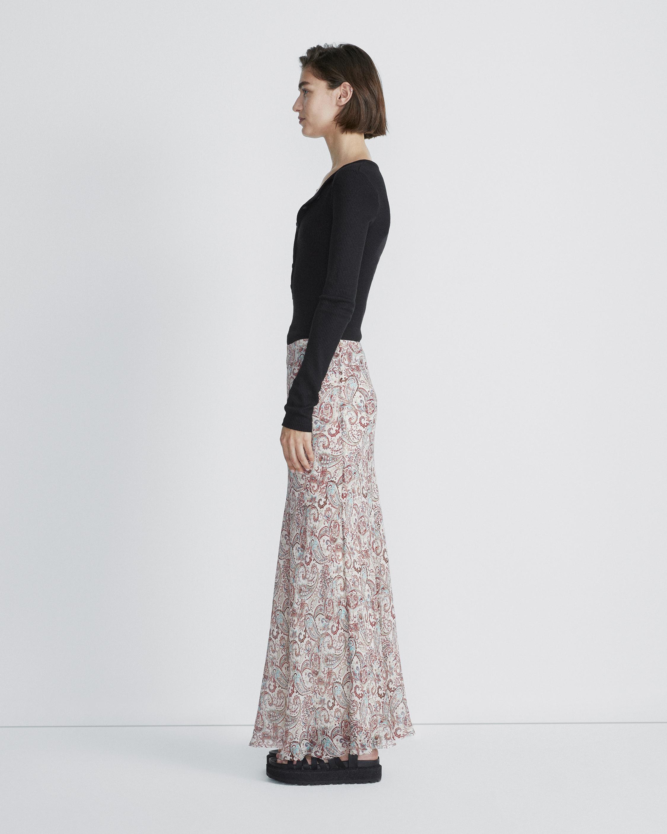 Wren Paisley Silk Skirt image number 4