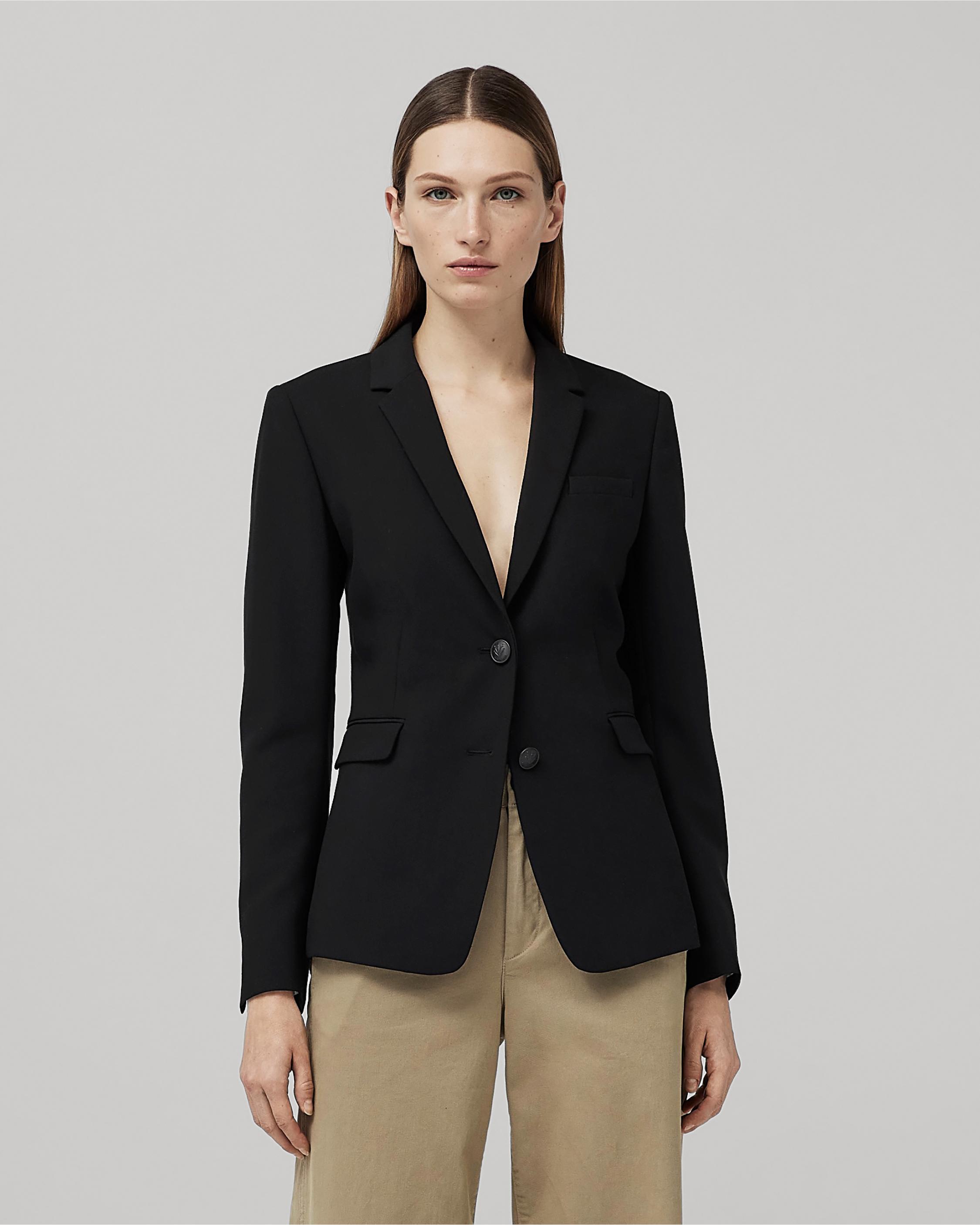 Women's Black Blazer - Crepe Blazer