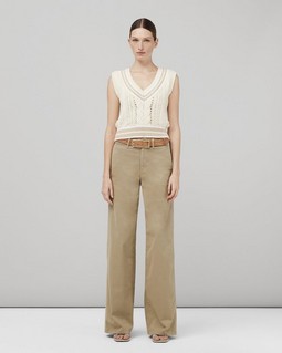 Sofie Wide Leg Cotton Chino image number 3