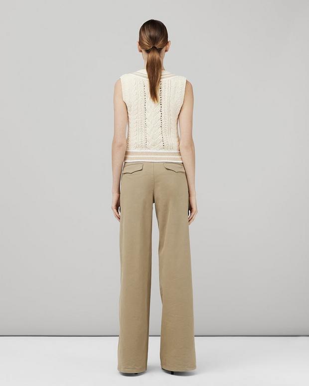 Sofie Wide Leg Cotton Chino image number 5