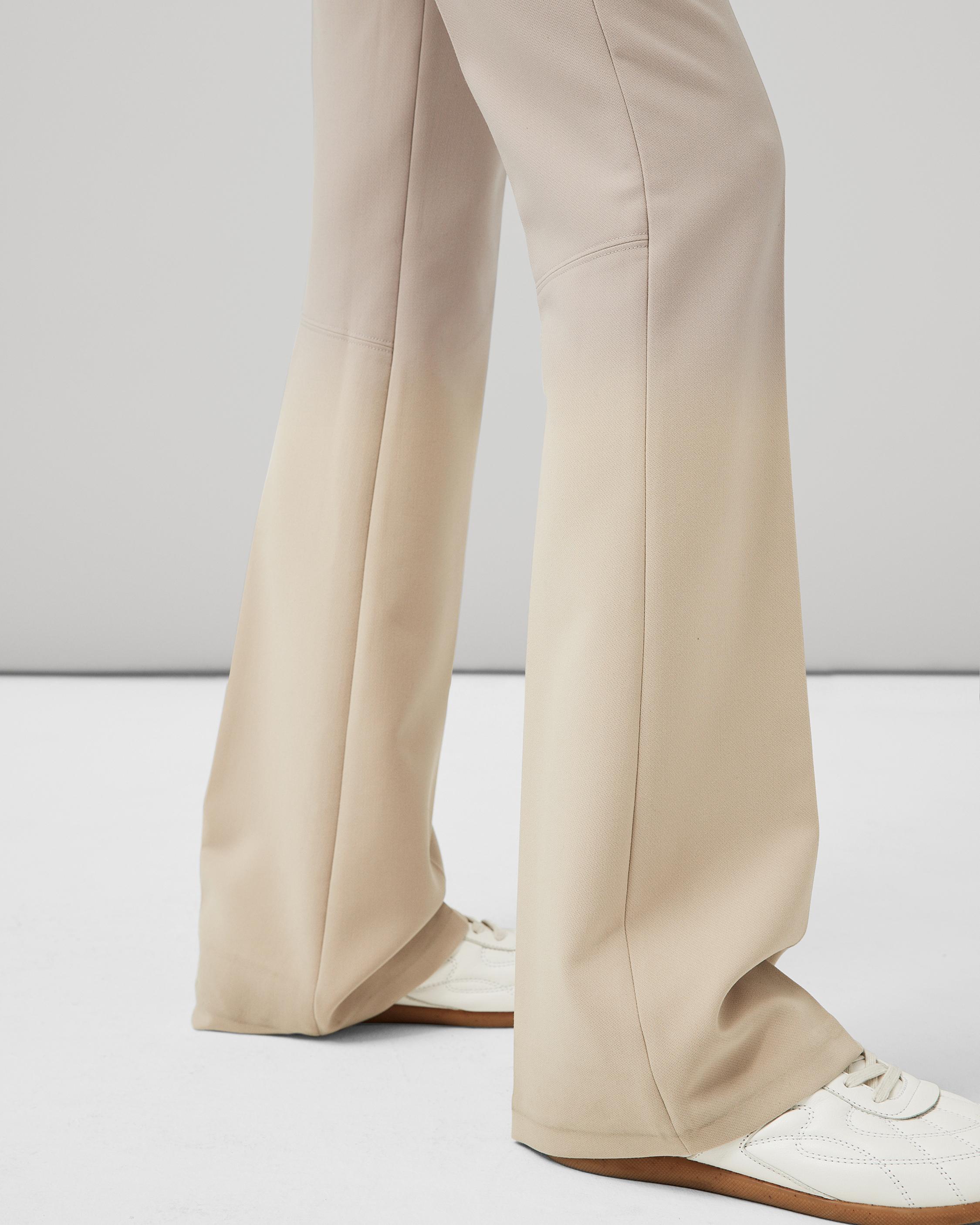 Crepe Full-Length Pants