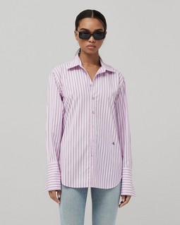 Diana Striped Cotton Poplin Button Down Shirt image number 6