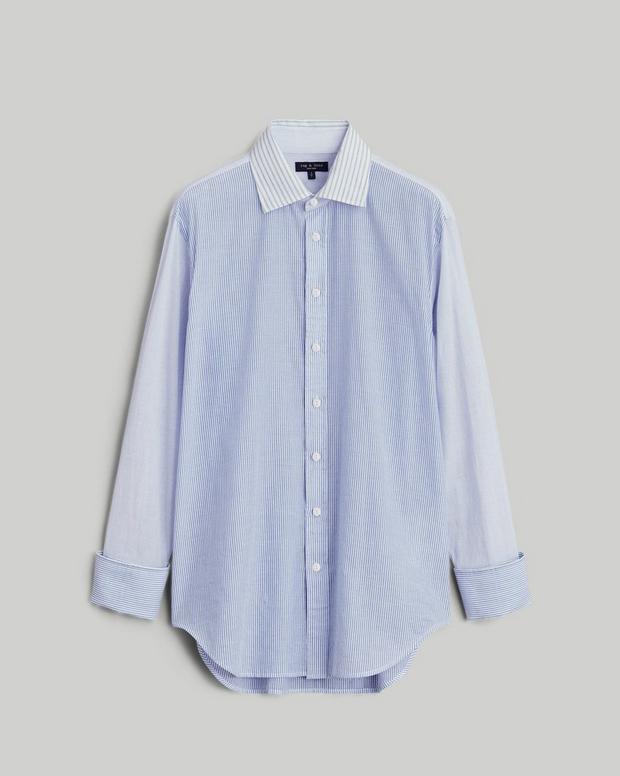 Diana Striped Cotton Poplin Button Down Shirt image number 2