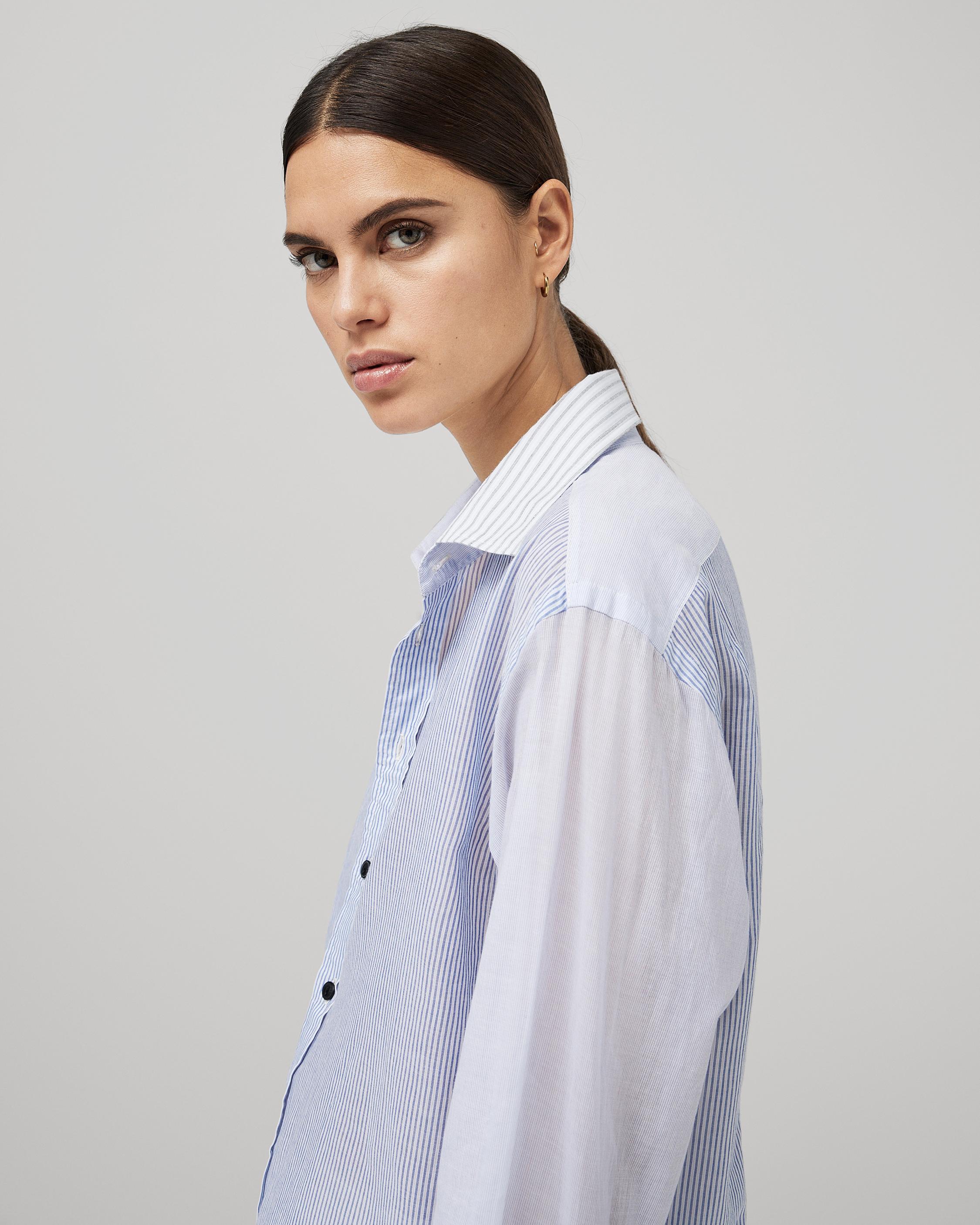 Diana Striped Cotton Poplin Button Down image number 7