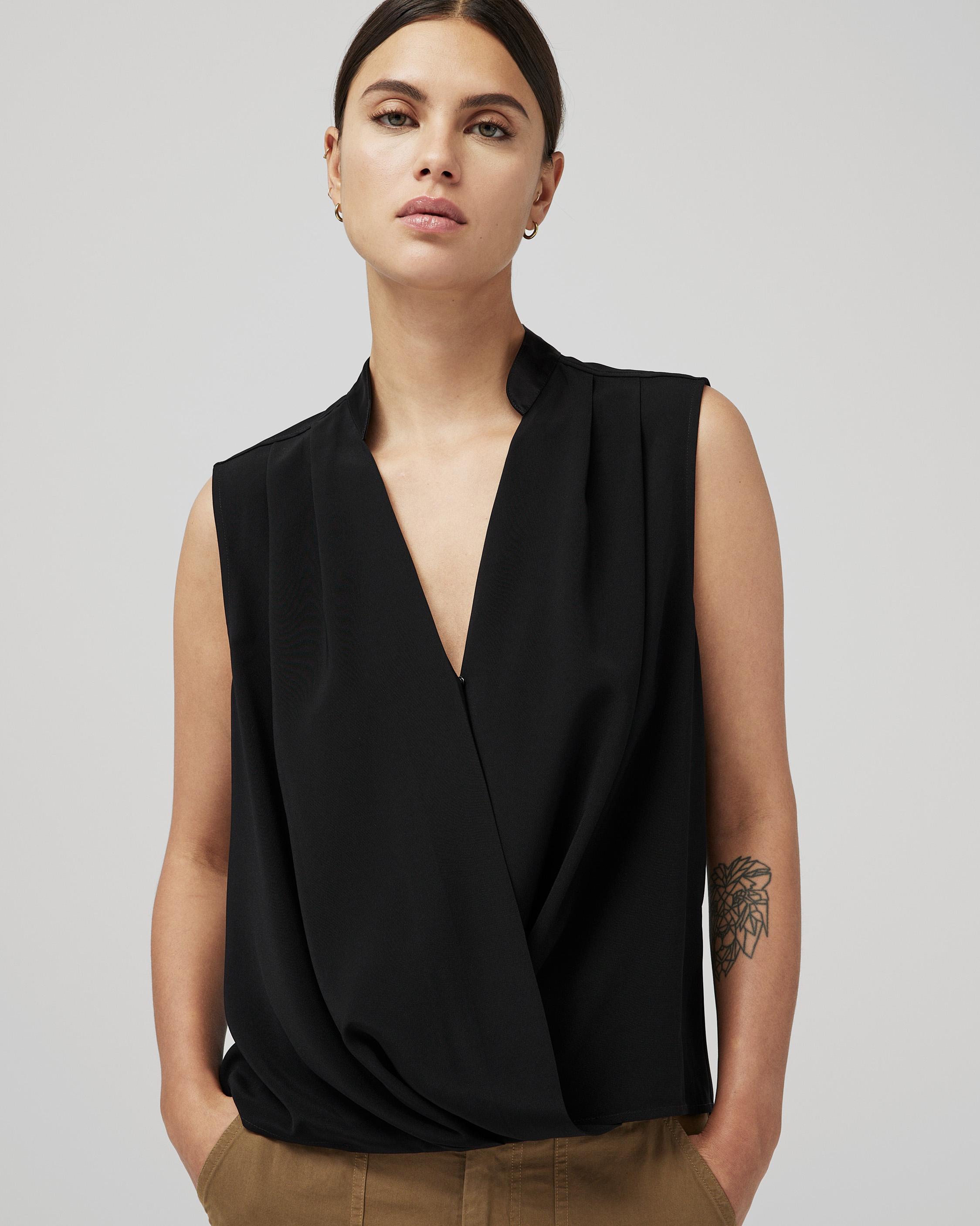 Black Sleeveless Blouse