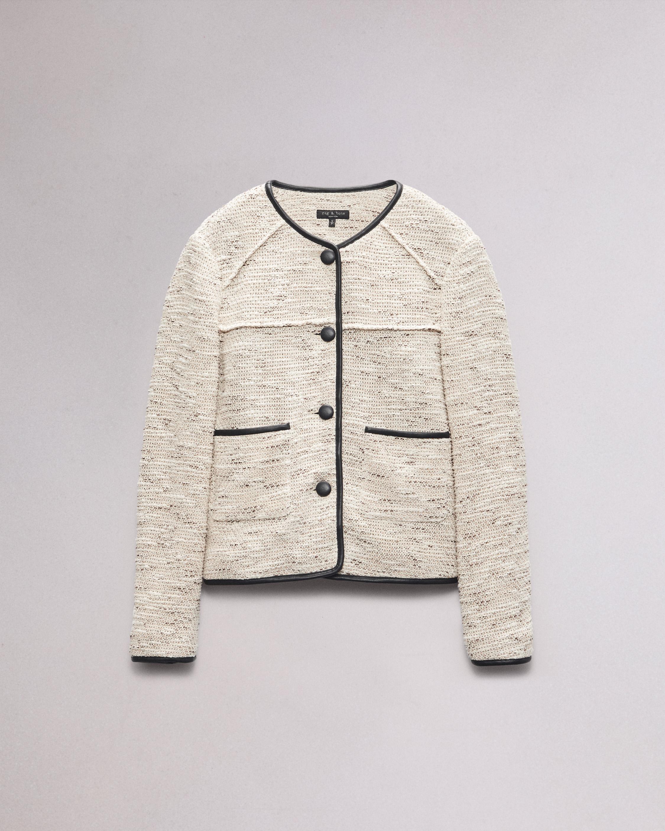 Mirabelle Tweed Jacket - Black | rag & bone