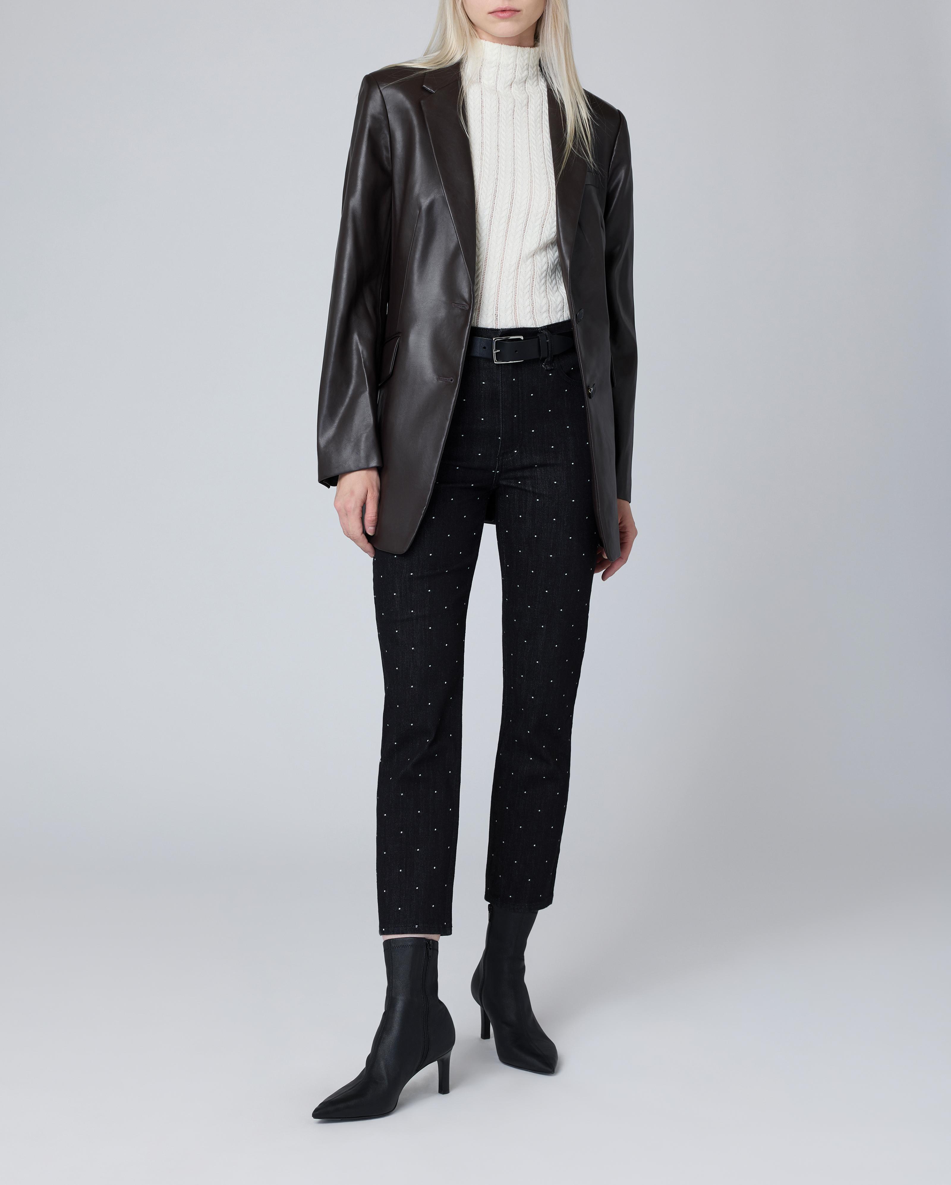 Charles Faux Leather Blazer image number 1