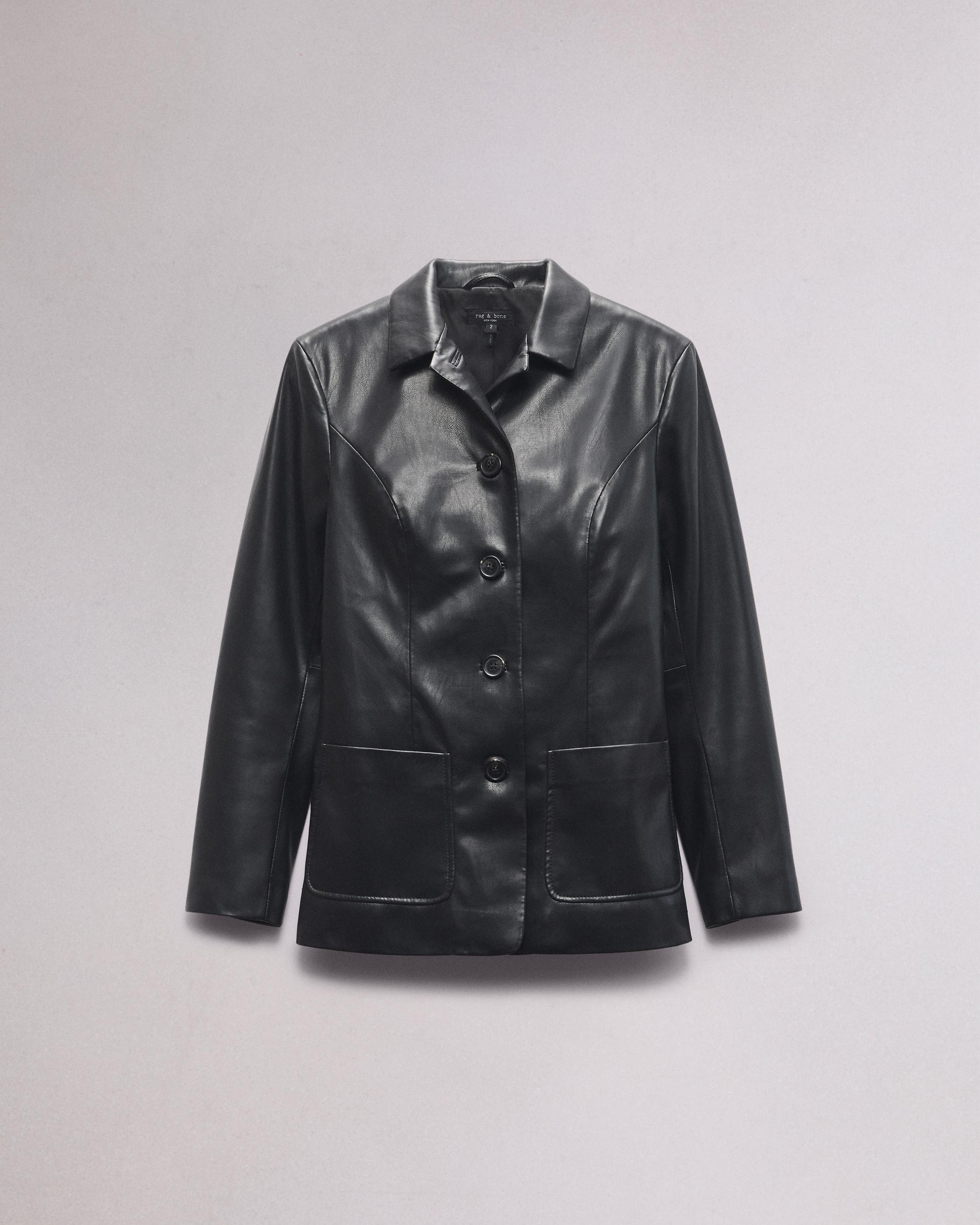 Drew Faux Leather Blazer image number 2