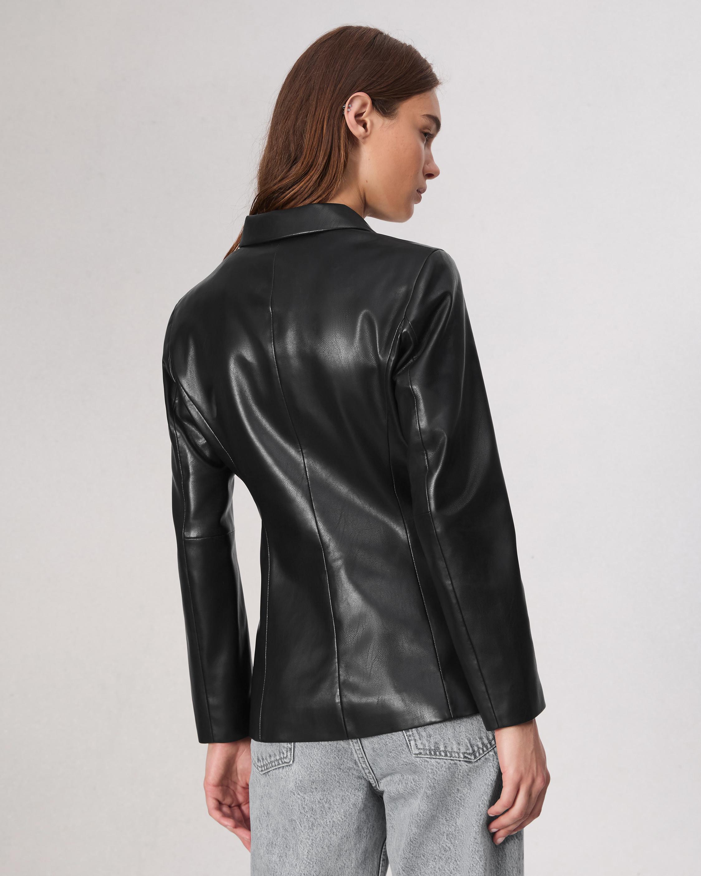 Drew Faux Leather Blazer image number 5