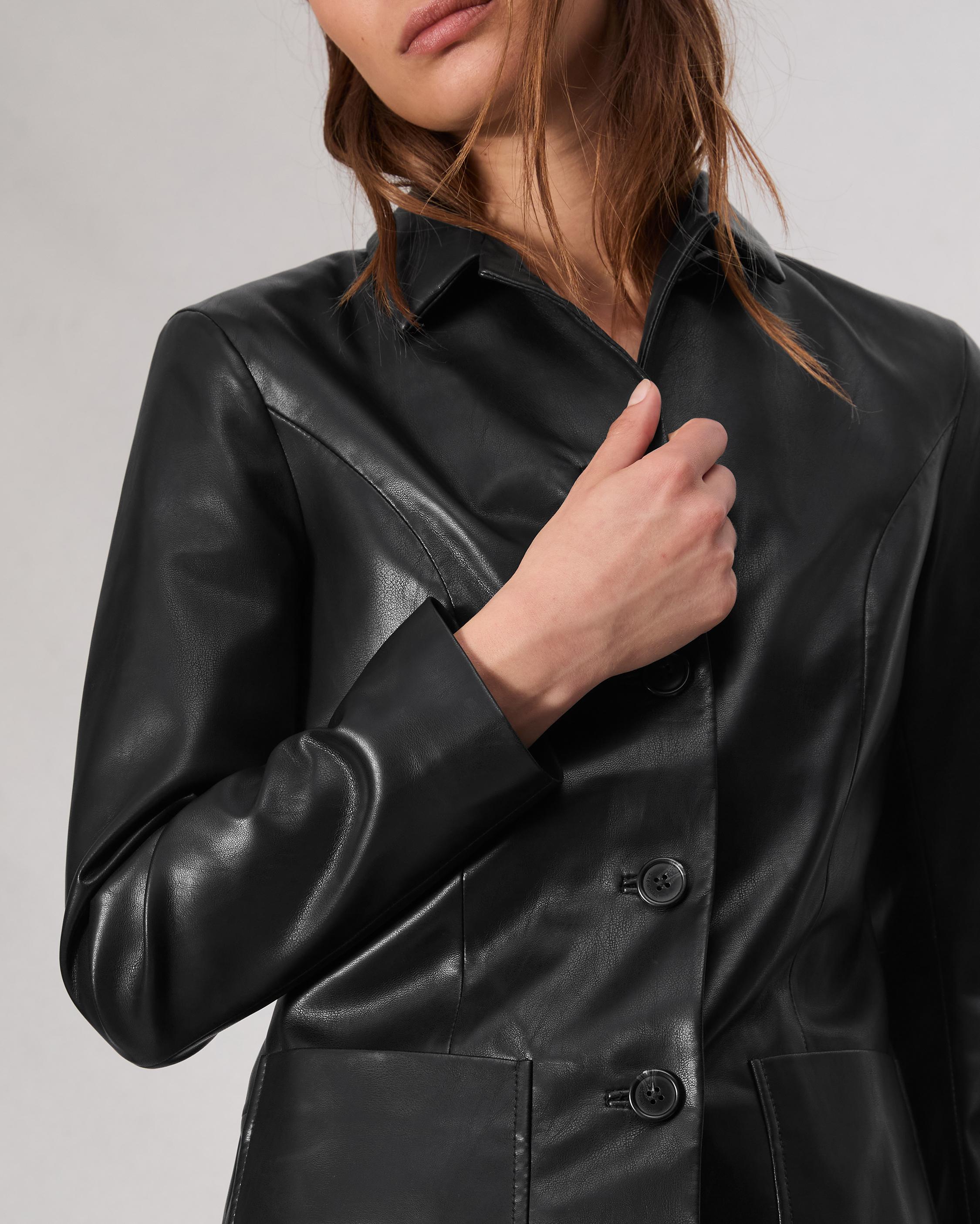 Drew Faux Leather Blazer image number 6