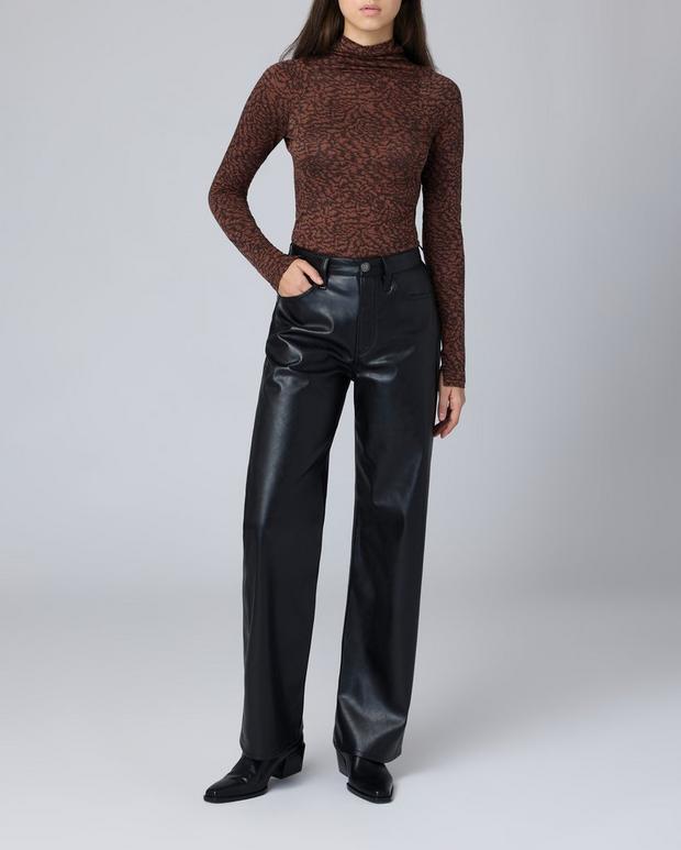 Logan Faux Leather Pant - Black | rag & bone Logan Faux Leather Pant - Black | rag & bone