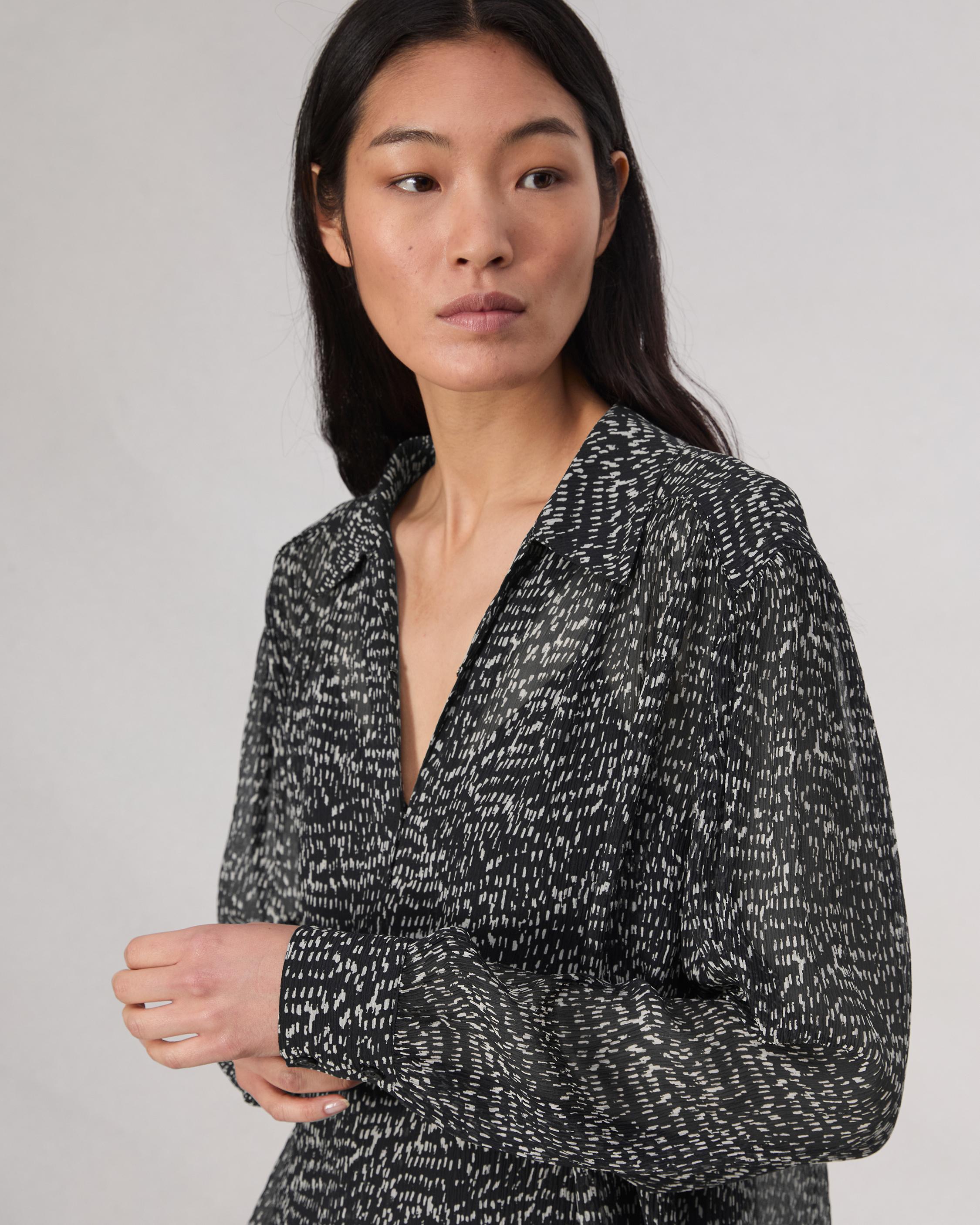 DIKGROP Women's 3/4 Sleeve Loose Shirt Casual Round Neck