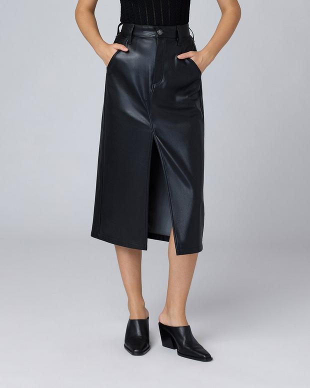 Sid Faux Leather Skirt - Black | rag & bone Sid Faux Leather Skirt - Black | rag & bone