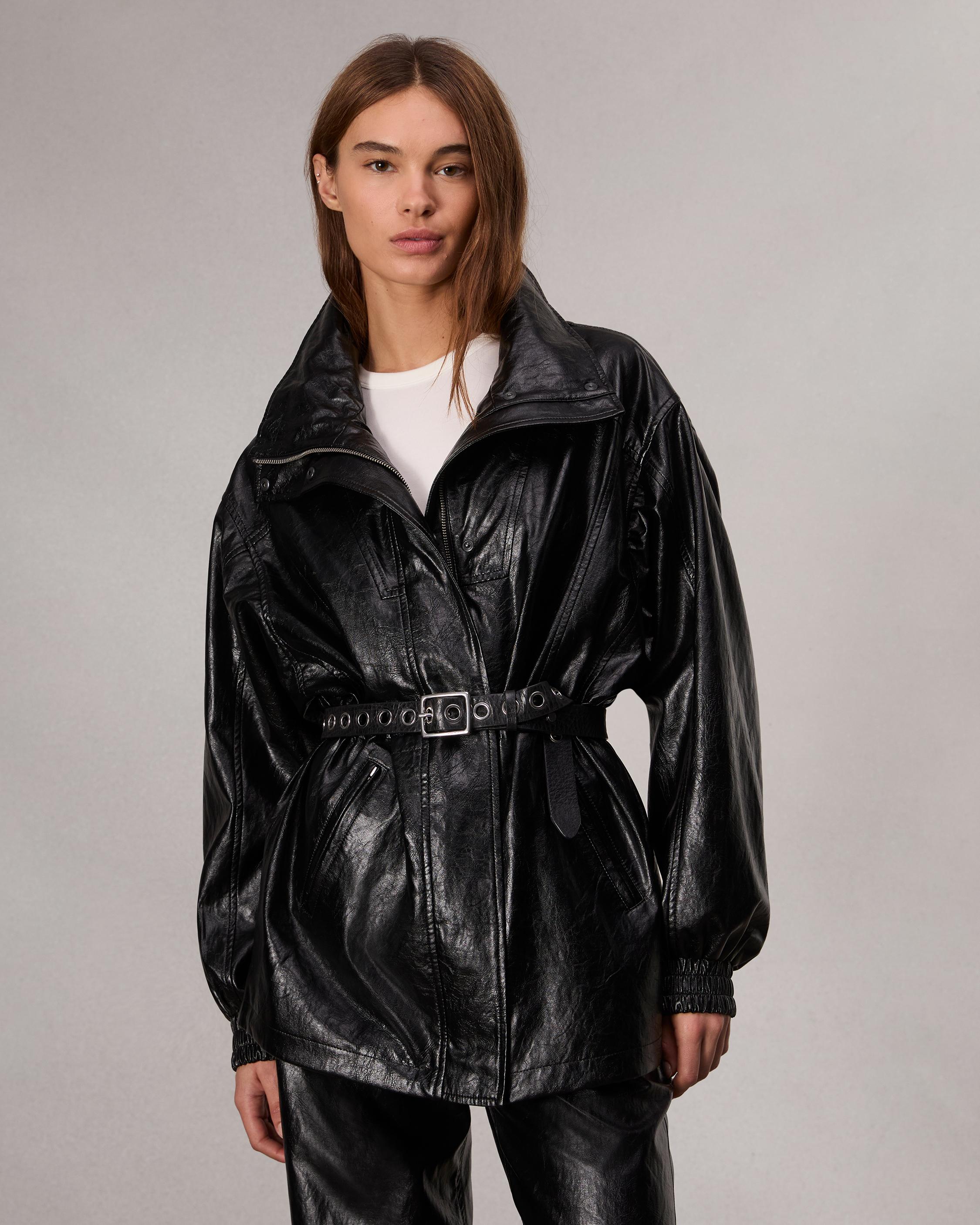 Monica Faux Leather Jacket image number 1