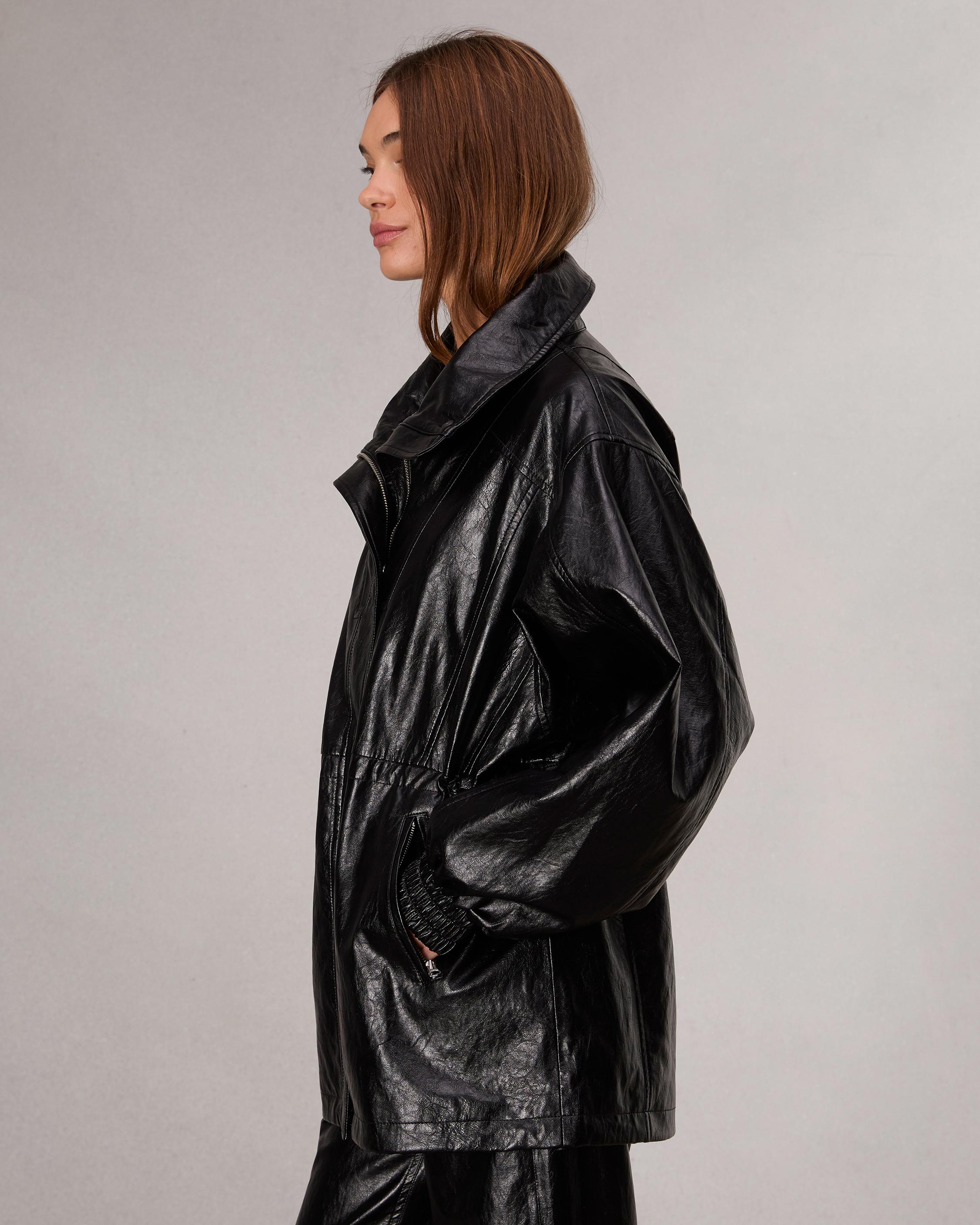 Monica Faux Leather Jacket - Black | rag & bone