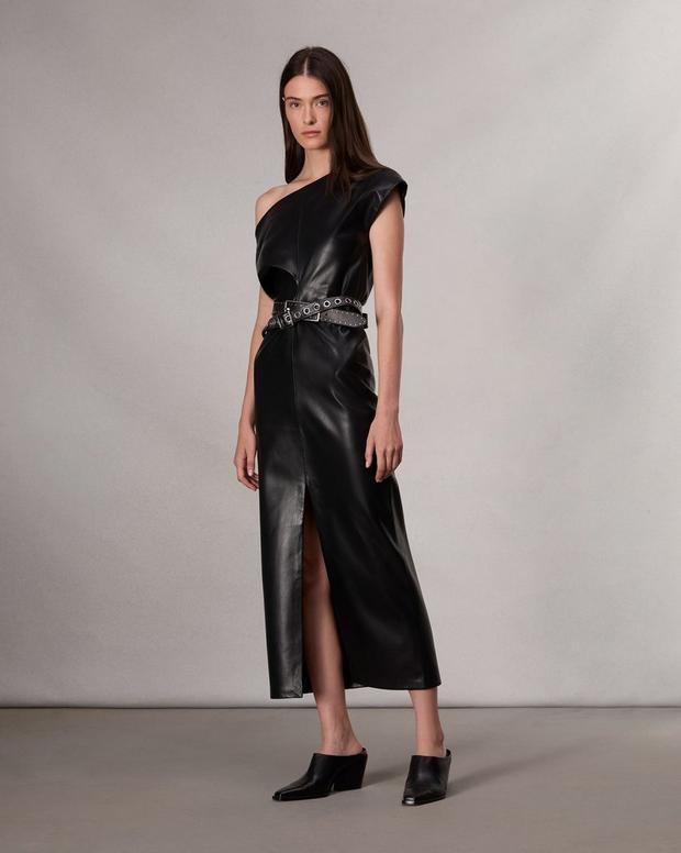 Eleanor Faux Leather Dress - Black | rag & bone Eleanor Faux Leather Dress - Black | rag & bone