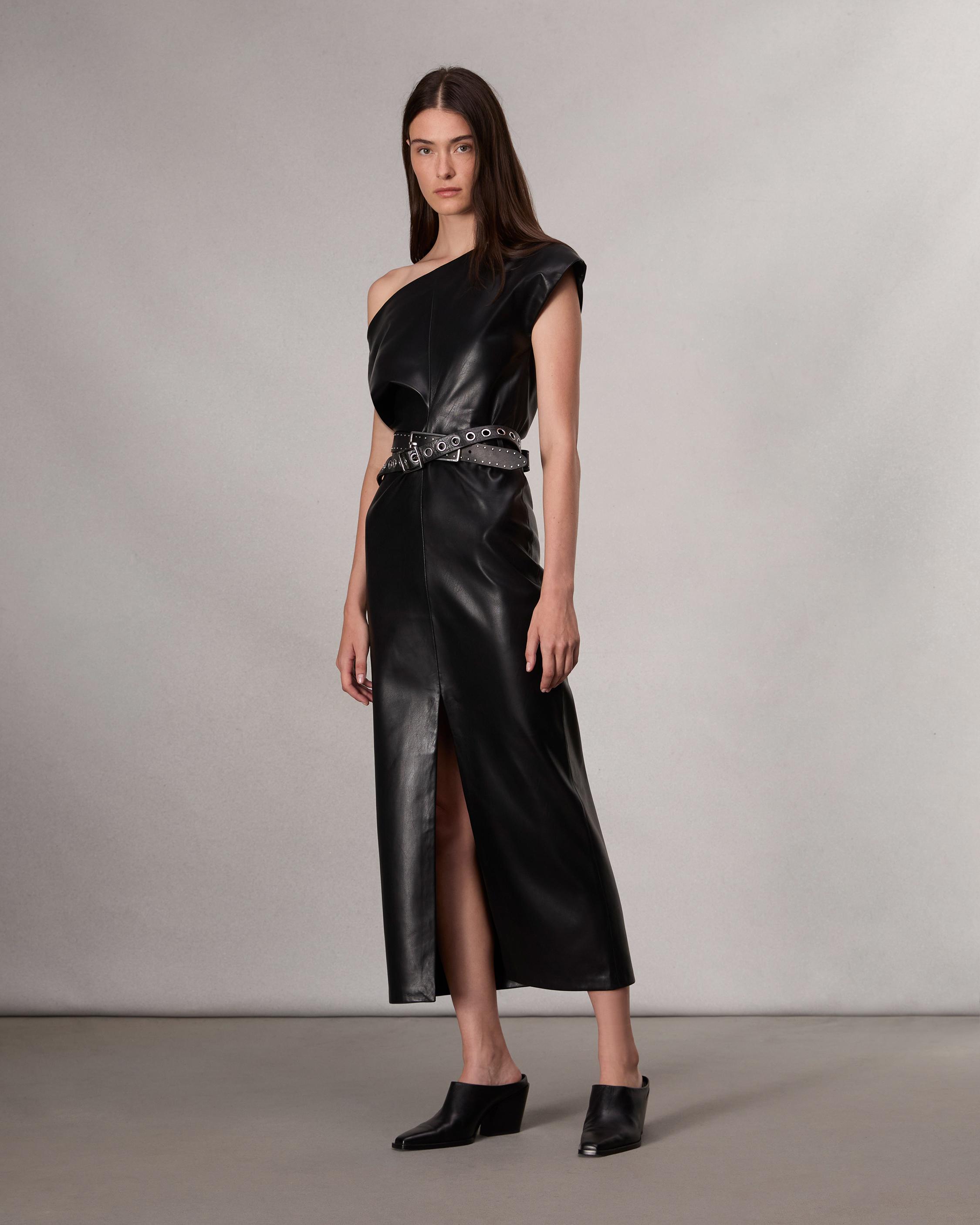 Eleanor Faux Leather Dress - Black | rag & bone