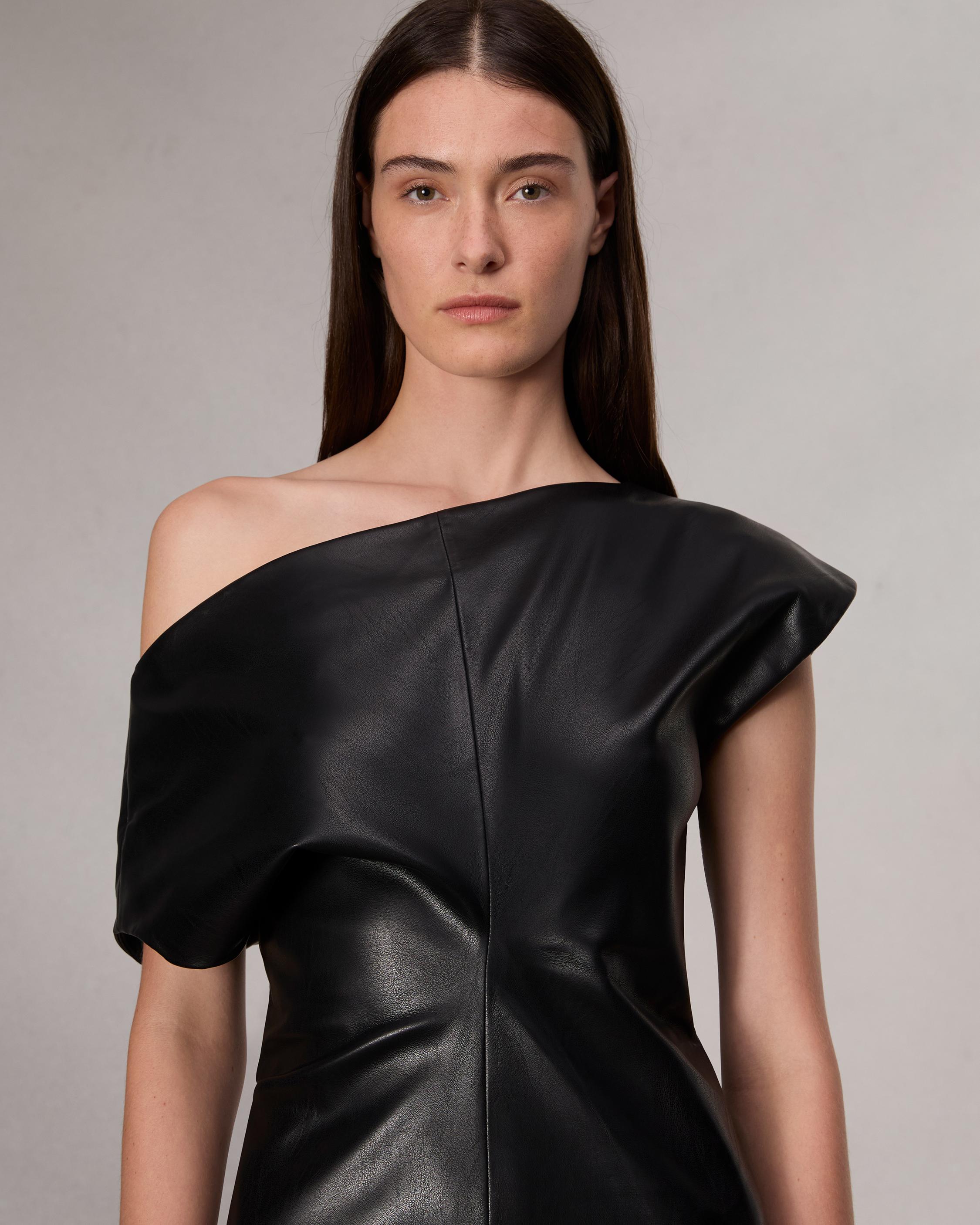 Eleanor Faux Leather Dress image number 6