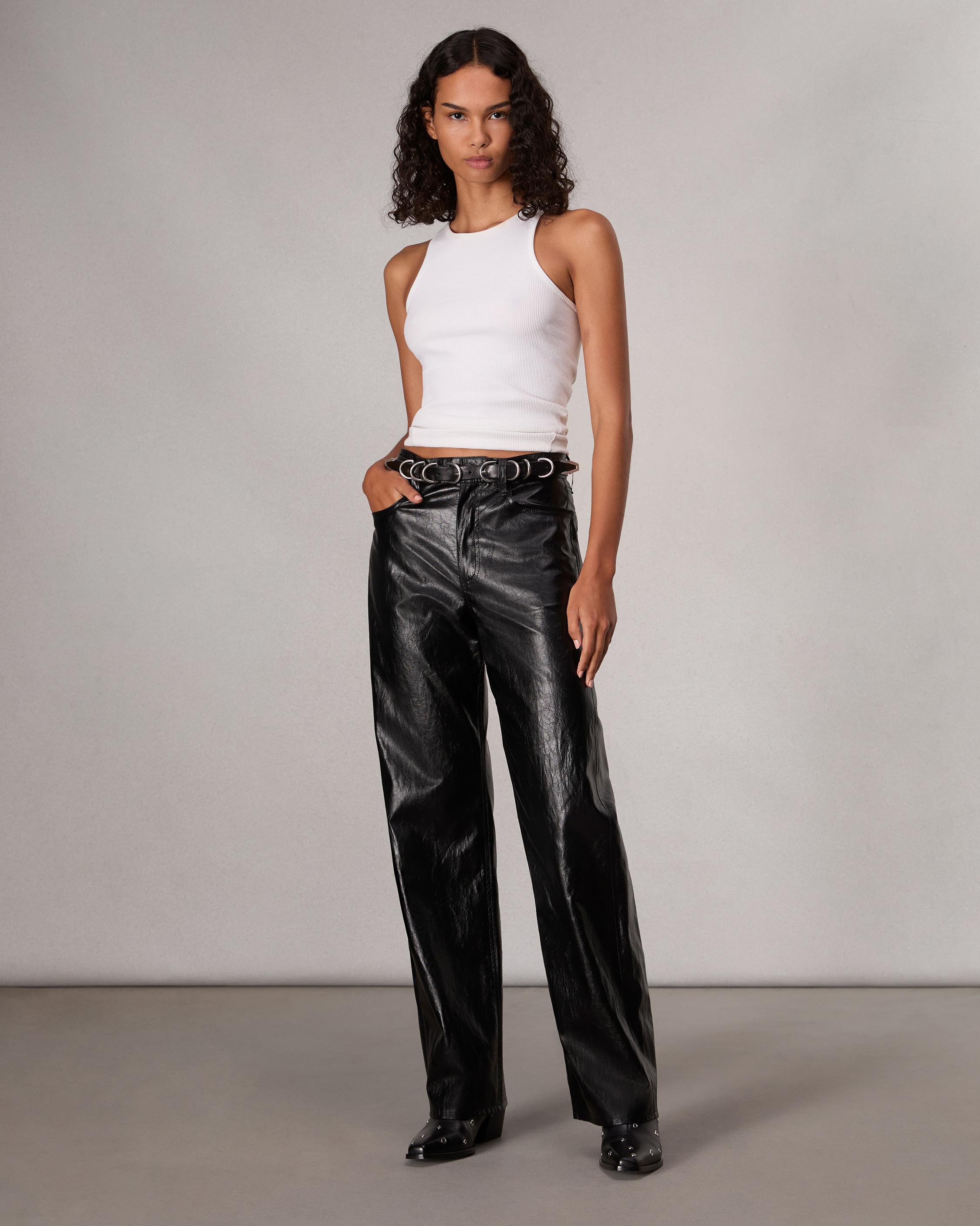 Shea Faux Leather Pant - Black | rag & bone
