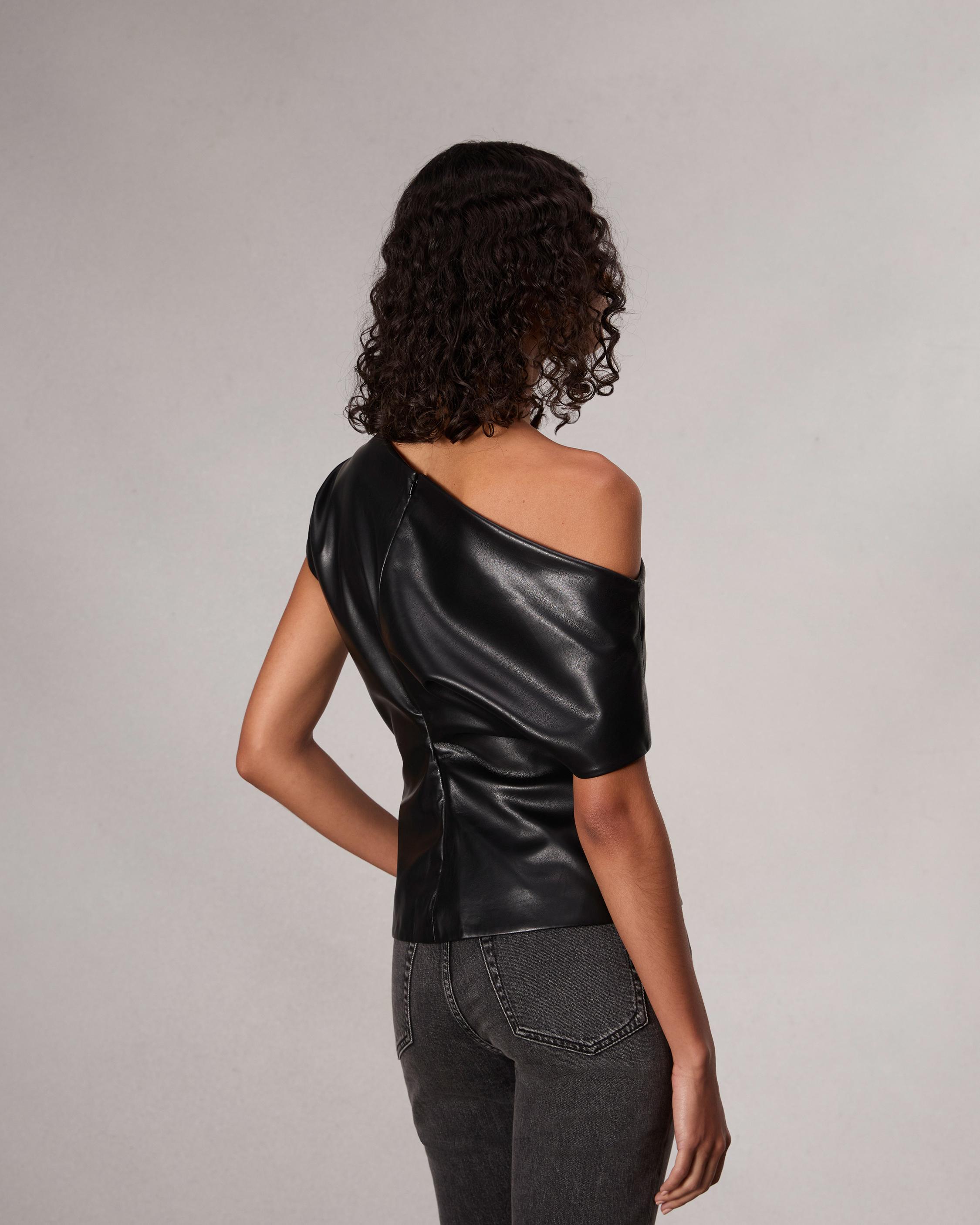 Eleanor Faux Leather Top image number 5