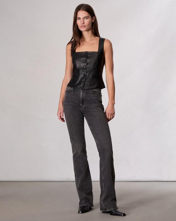 Mariana Leather Vest - Black | rag & bone Mariana Leather Vest - Black | rag & bone