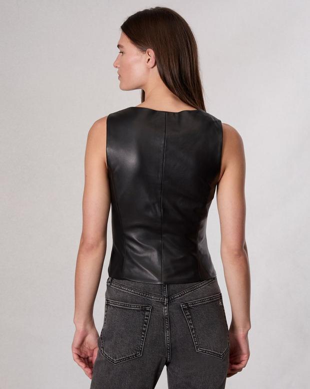 Mariana Leather Vest - Black | rag & bone Mariana Leather Vest - Black | rag & bone