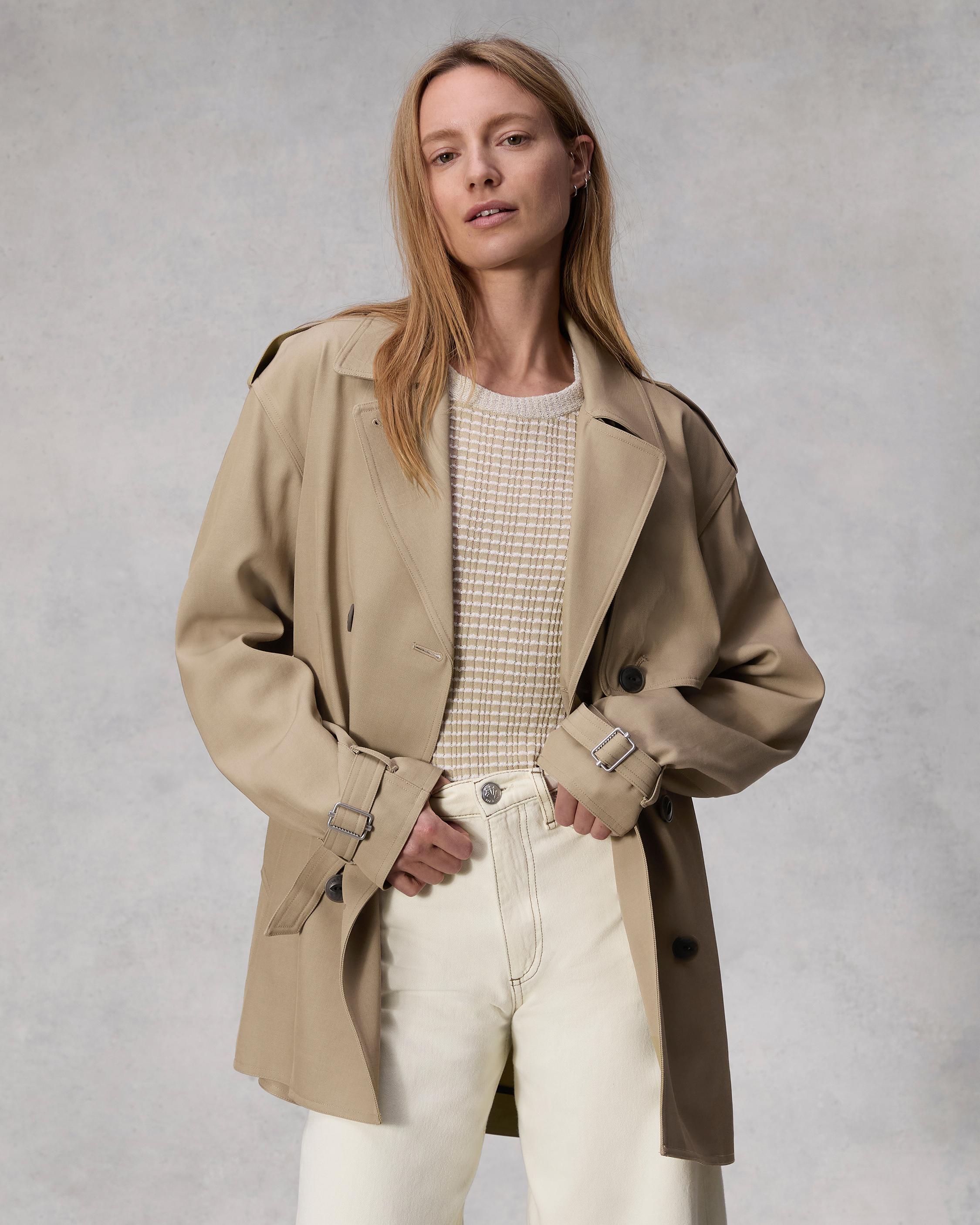 Beverly Cropped Trench