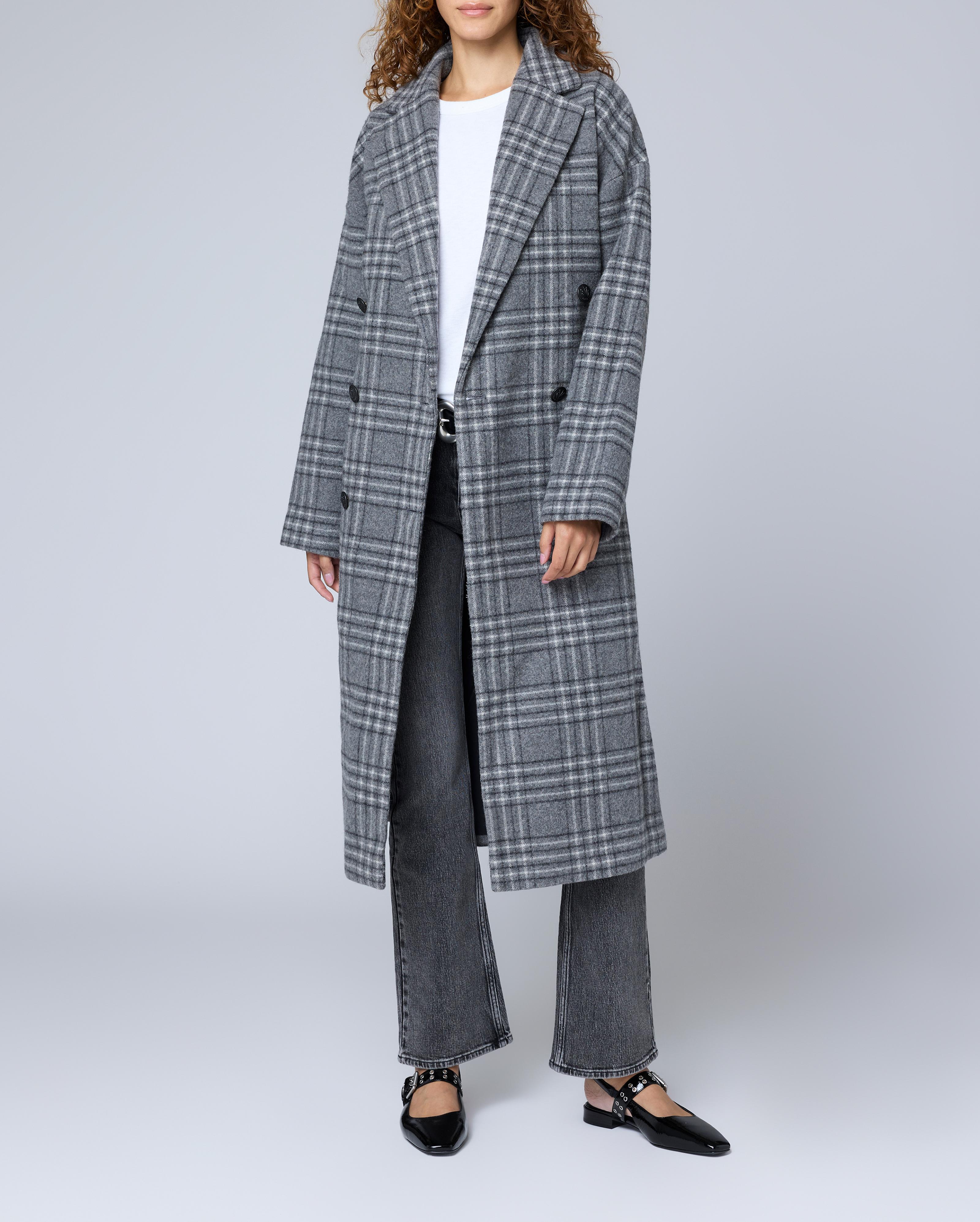 RAG &BONE grey offers check Elliot Plaid coat