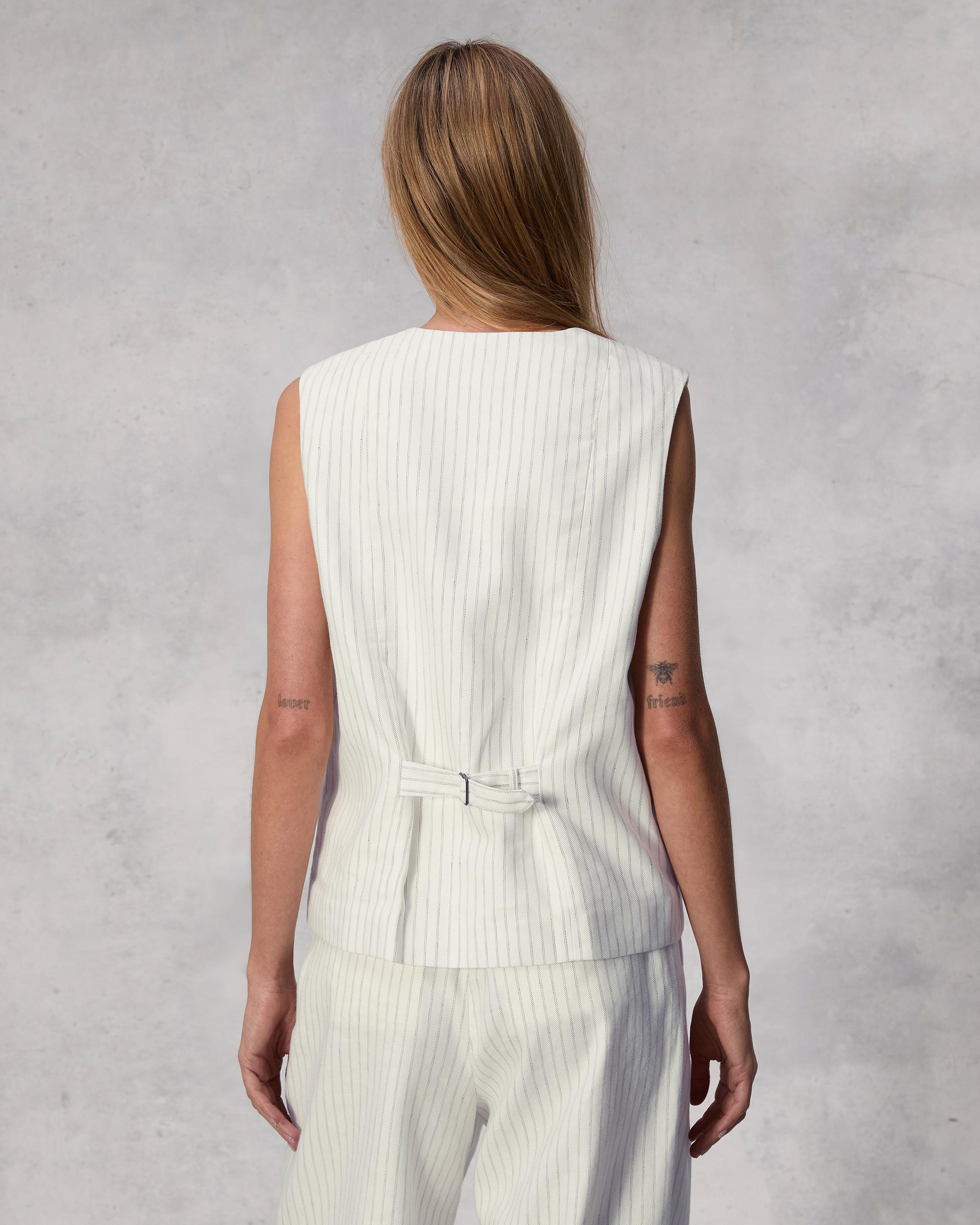 Erin Cotton Linen Vest image number 5