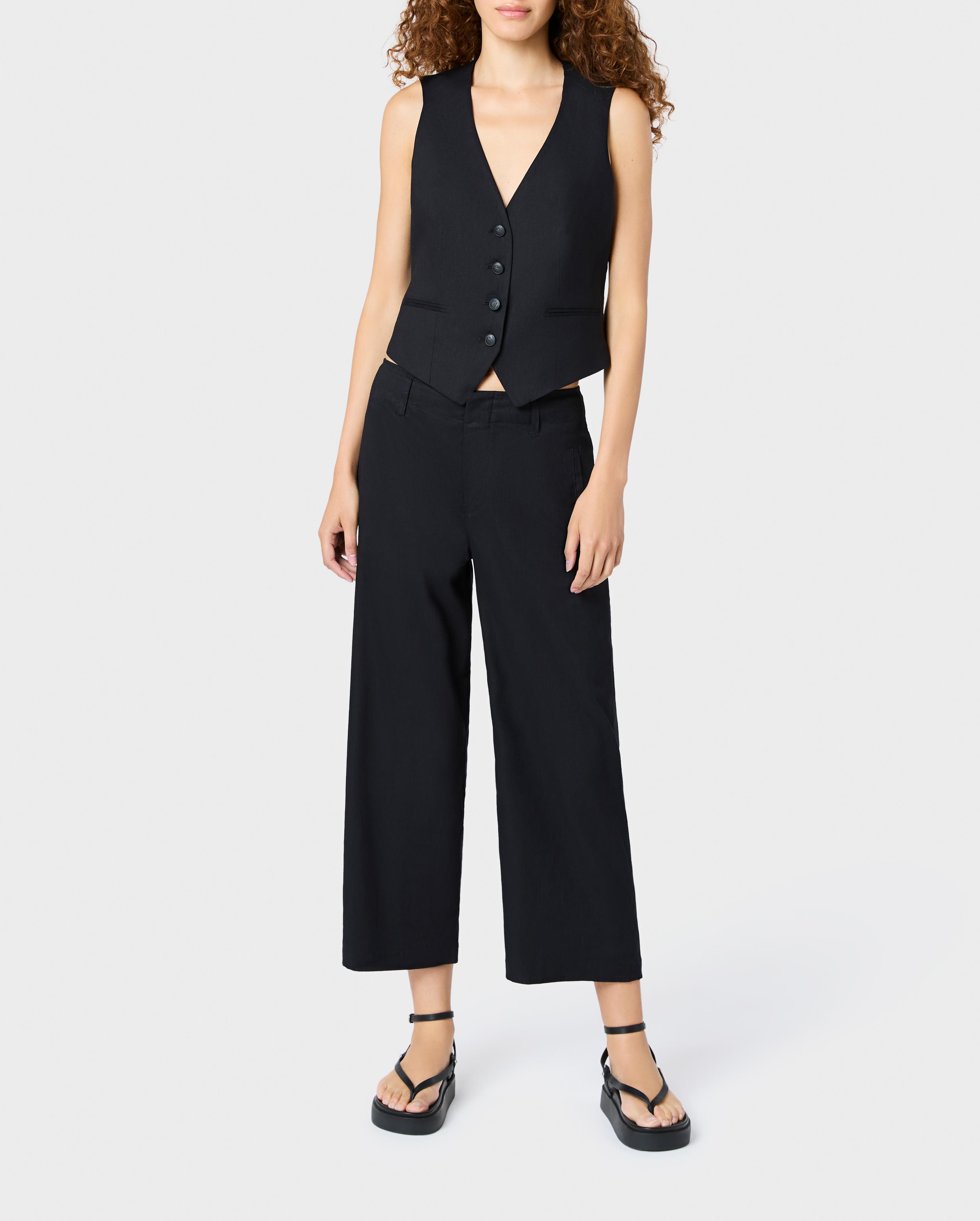 Dylan Cropped Linen Pant