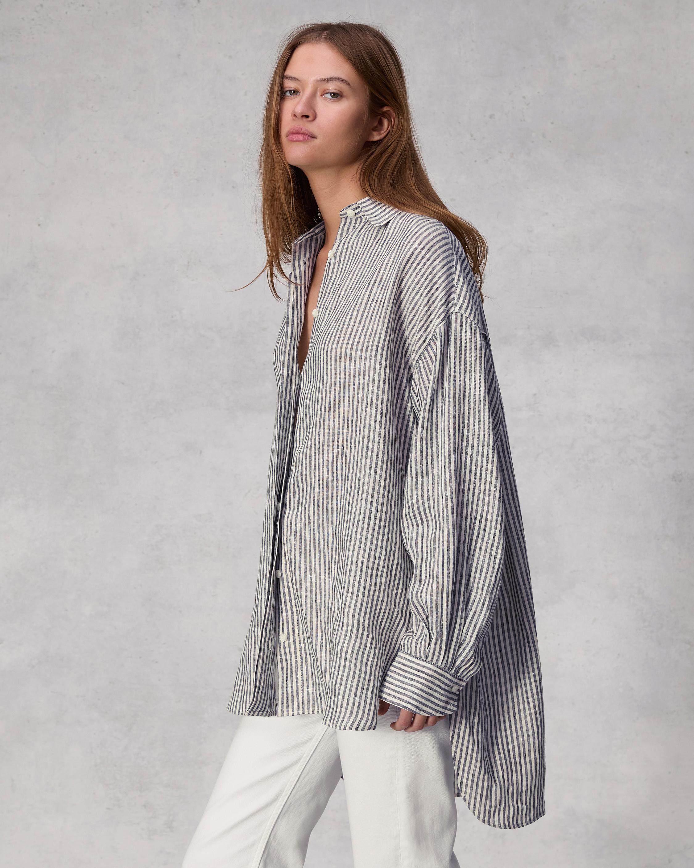 Ryan Striped Linen Shirt image number 4