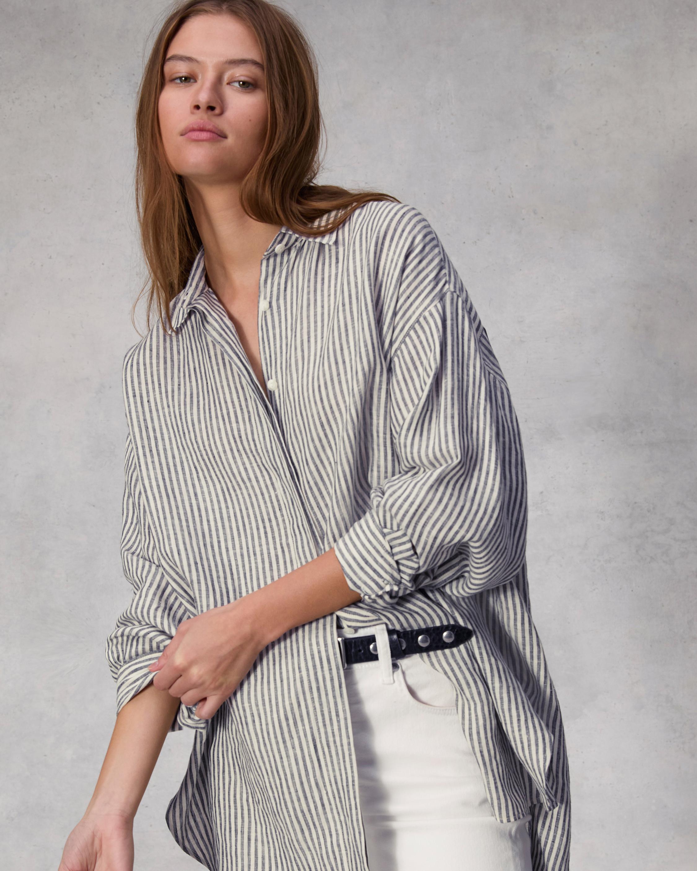 Ryan Striped Linen Shirt image number 7