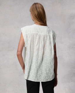 Gabby Ramie Embroidered Top image number 5