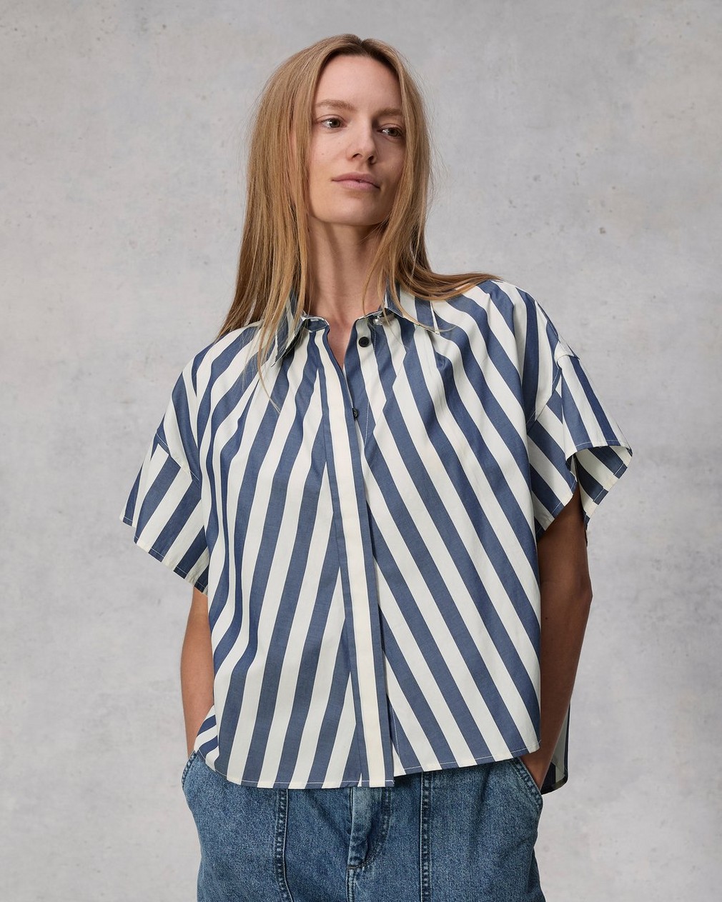 Martha Striped Cotton Poplin Shirt