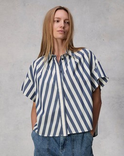 Martha Striped Cotton Poplin Shirt image number 1