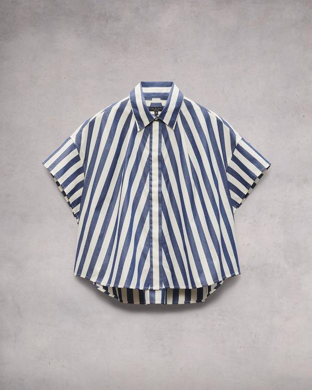 Martha Striped Cotton Poplin Shirt image number 2