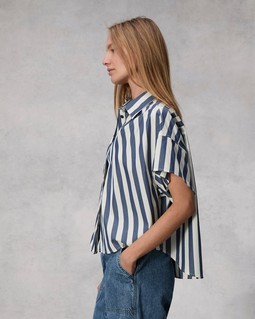 Martha Striped Cotton Poplin Shirt image number 4